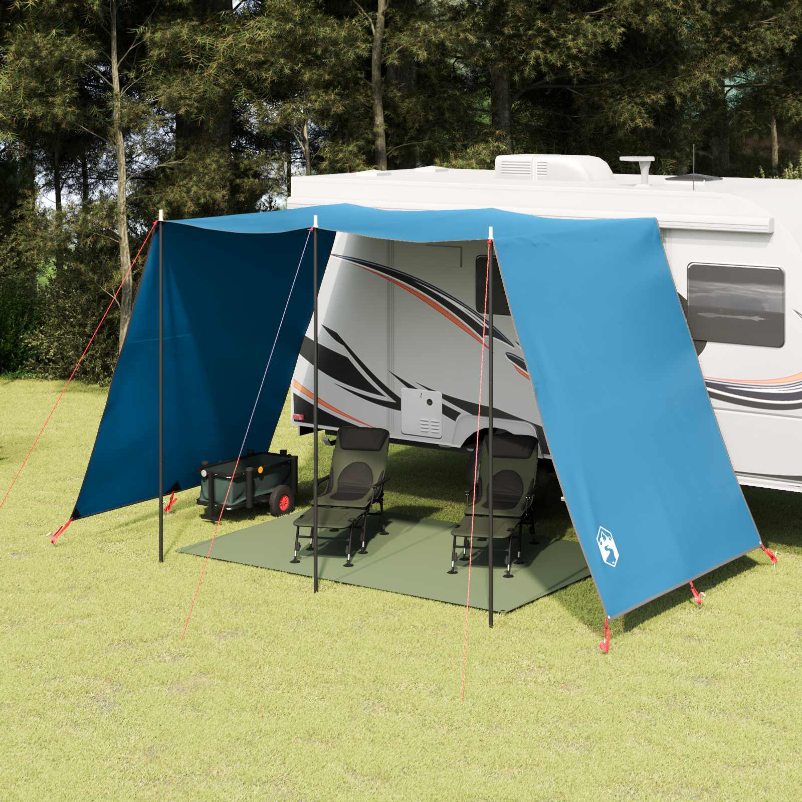 Lona de Camping Refugio Sombrilla Exterior Equipo de Camping Cubierta para Lluvia Lona con Protección UV Equipo de Camping Portátil Equipo de Camping Minimalista Lona para Exterior Cubierta