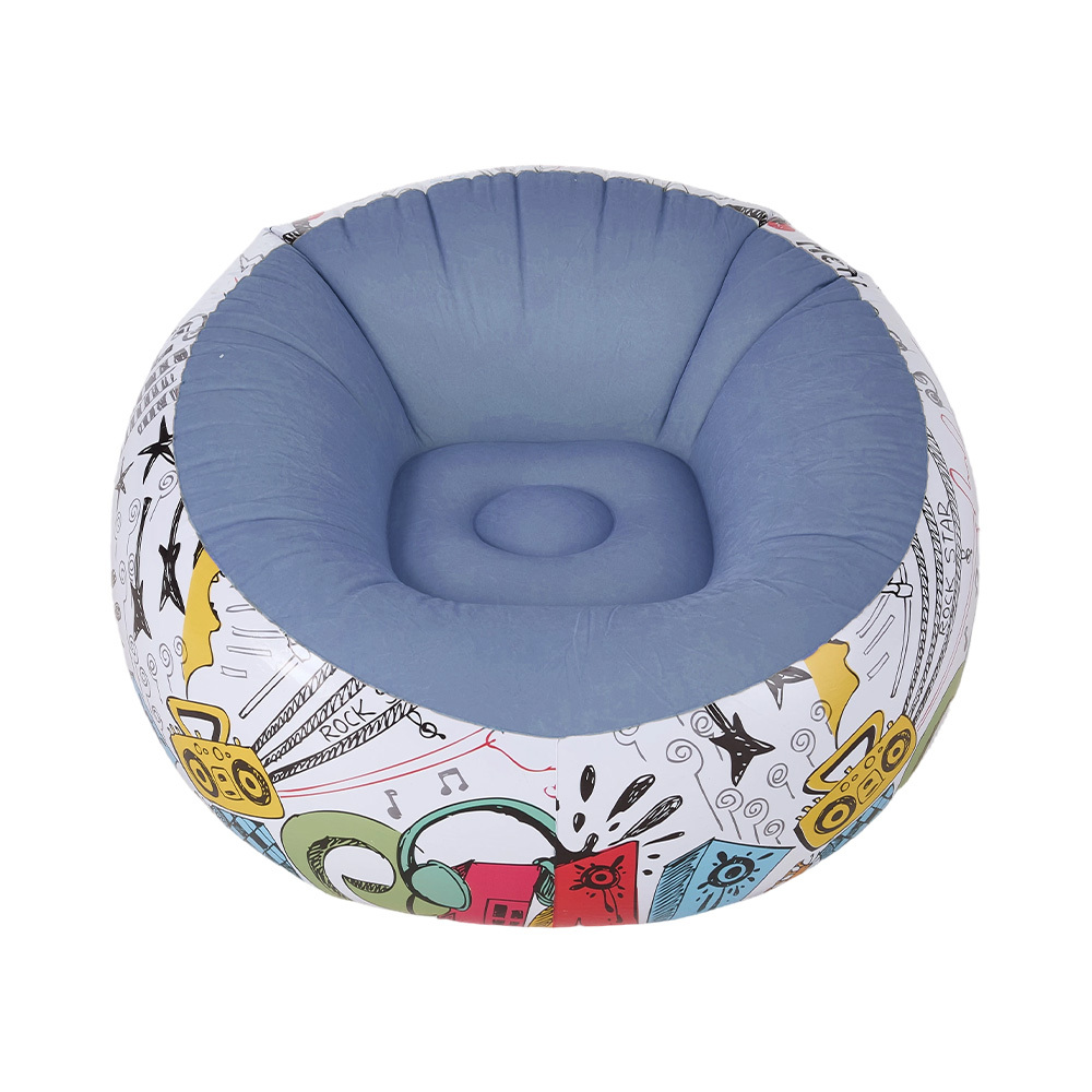 Multicoloured Inflatable Sofa with Manual Air Pump