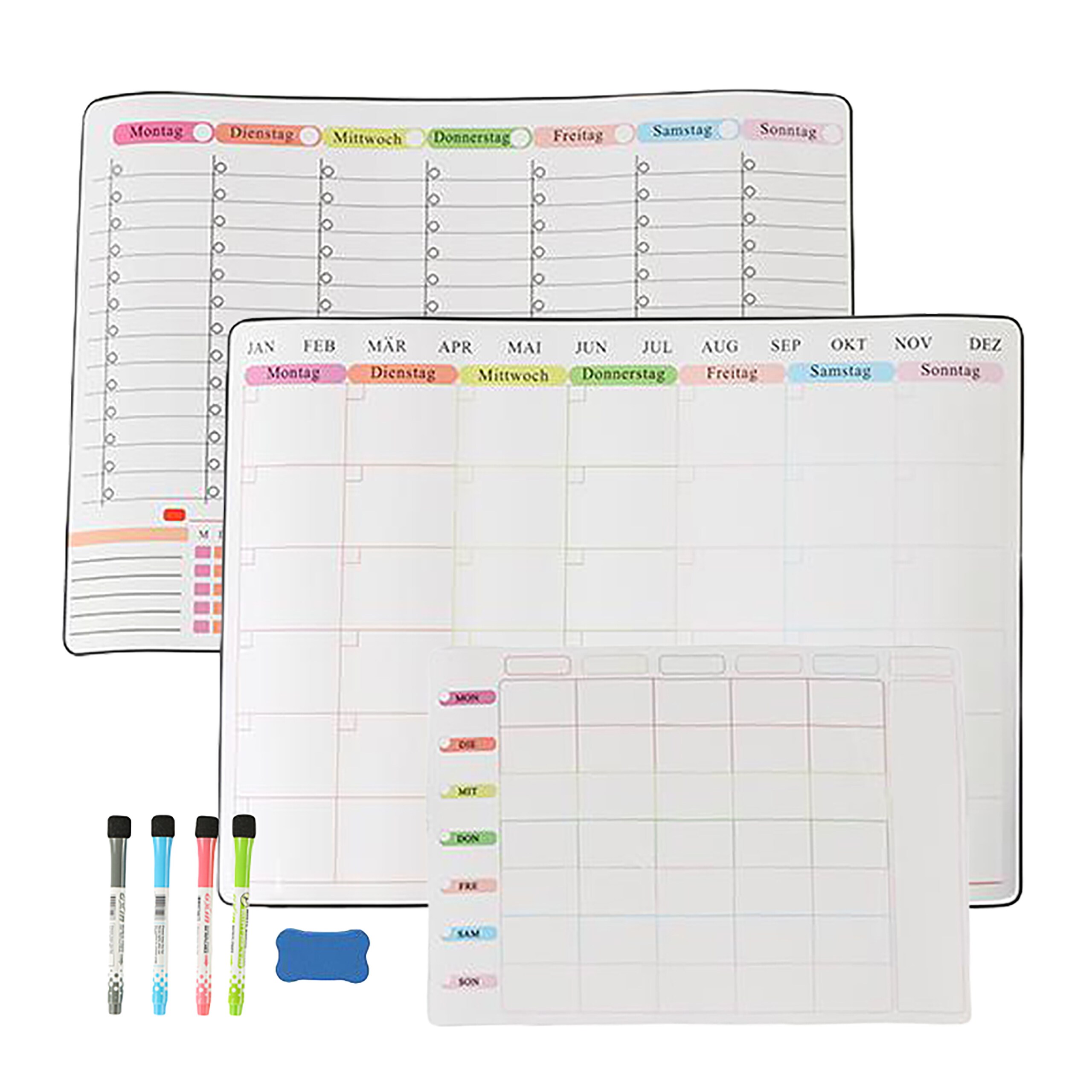 3-part Whiteboard Set In White