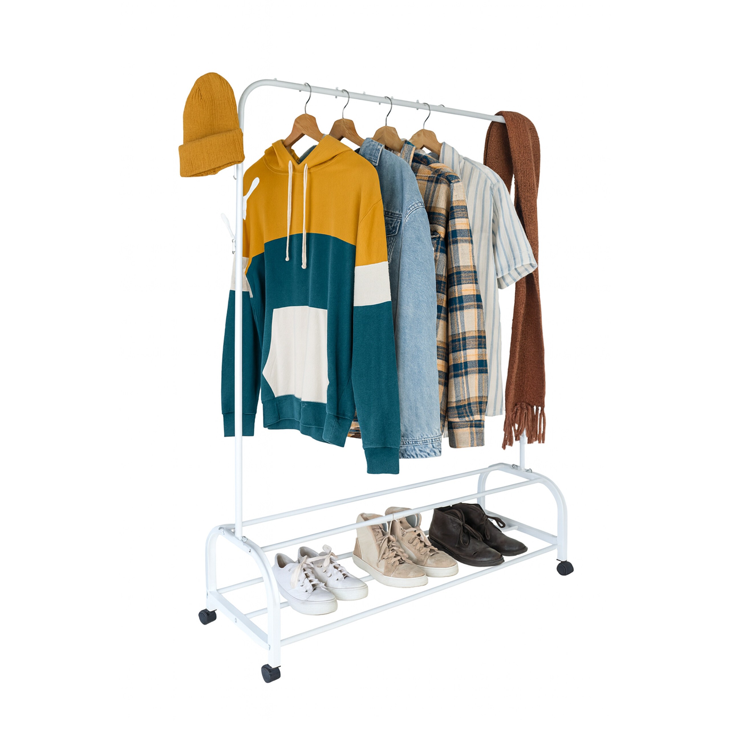 White Coat Racks - (w)110 X (h)160 X (d)40 Cm