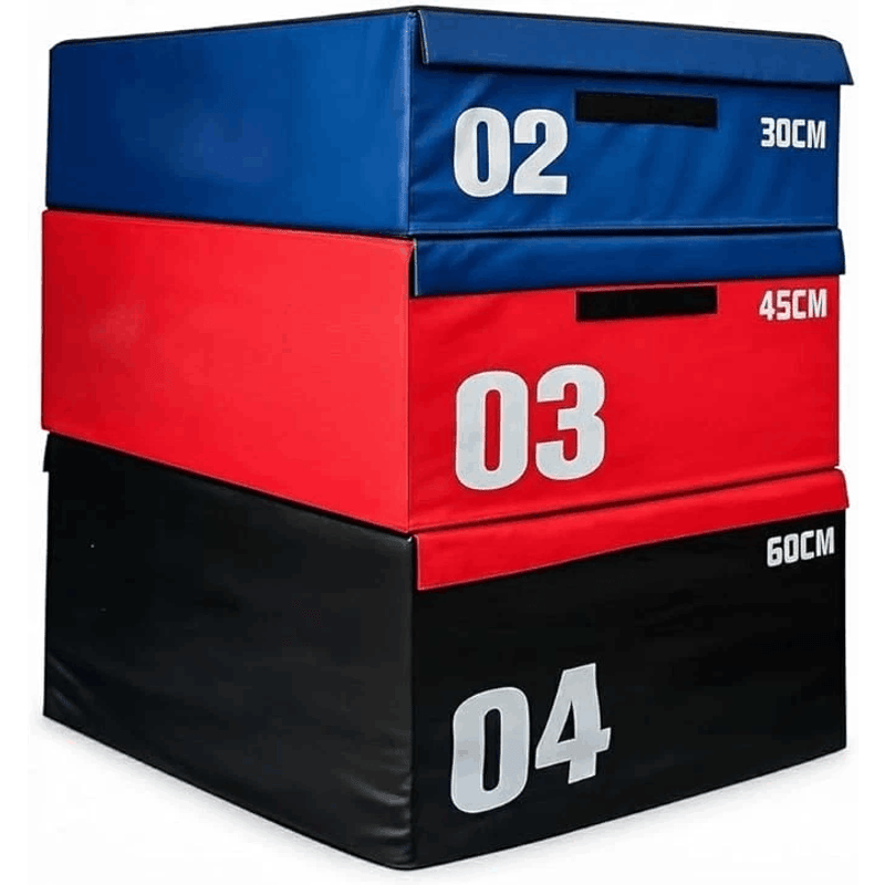 Soft Foam Plyo Jump Box Set, Stackable High Density Foam Jumping Box for Gym Fitness Training