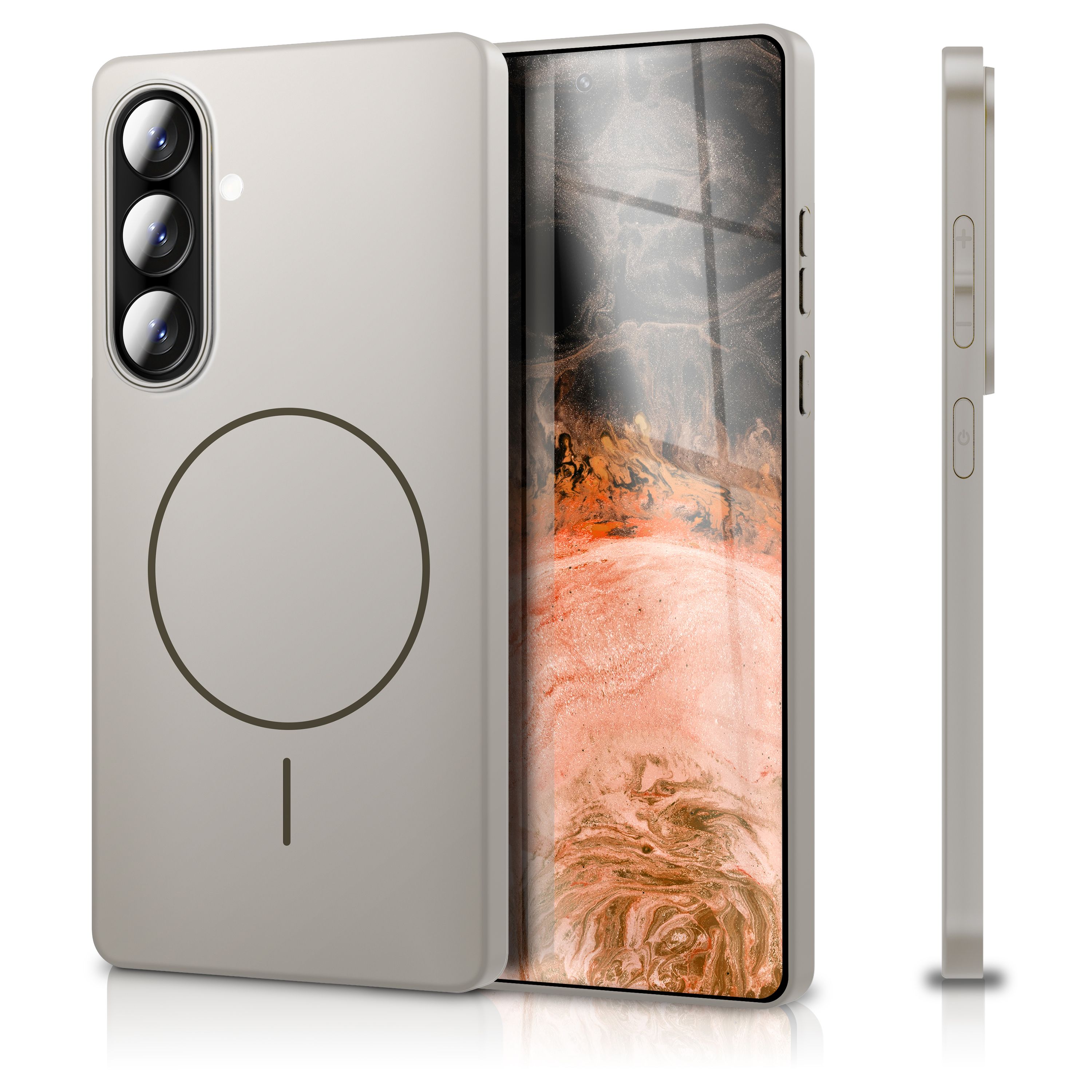 Nalia Ultra-thin Magnetic For Galaxy A57 - Magsafe Compatible, Matte & Anti-fingerprint - Cloud (yellowing-free Phone Case) - Brand From Berlin
