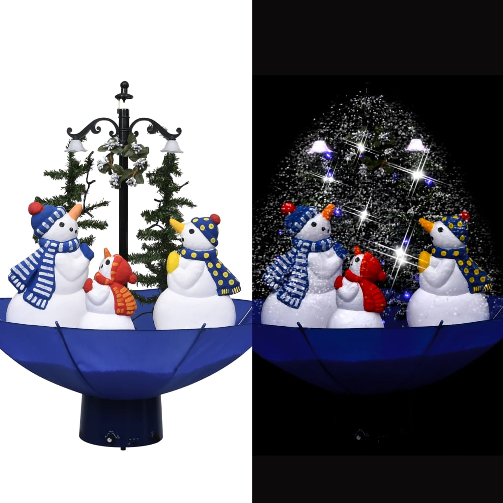 TEMU Christmas Tree With And Umbrella Base, 75 Cm Blue | Artificial Christmas Tree, Snow-covered Tree, Small Christmas Tree, Blue Christmas Tree