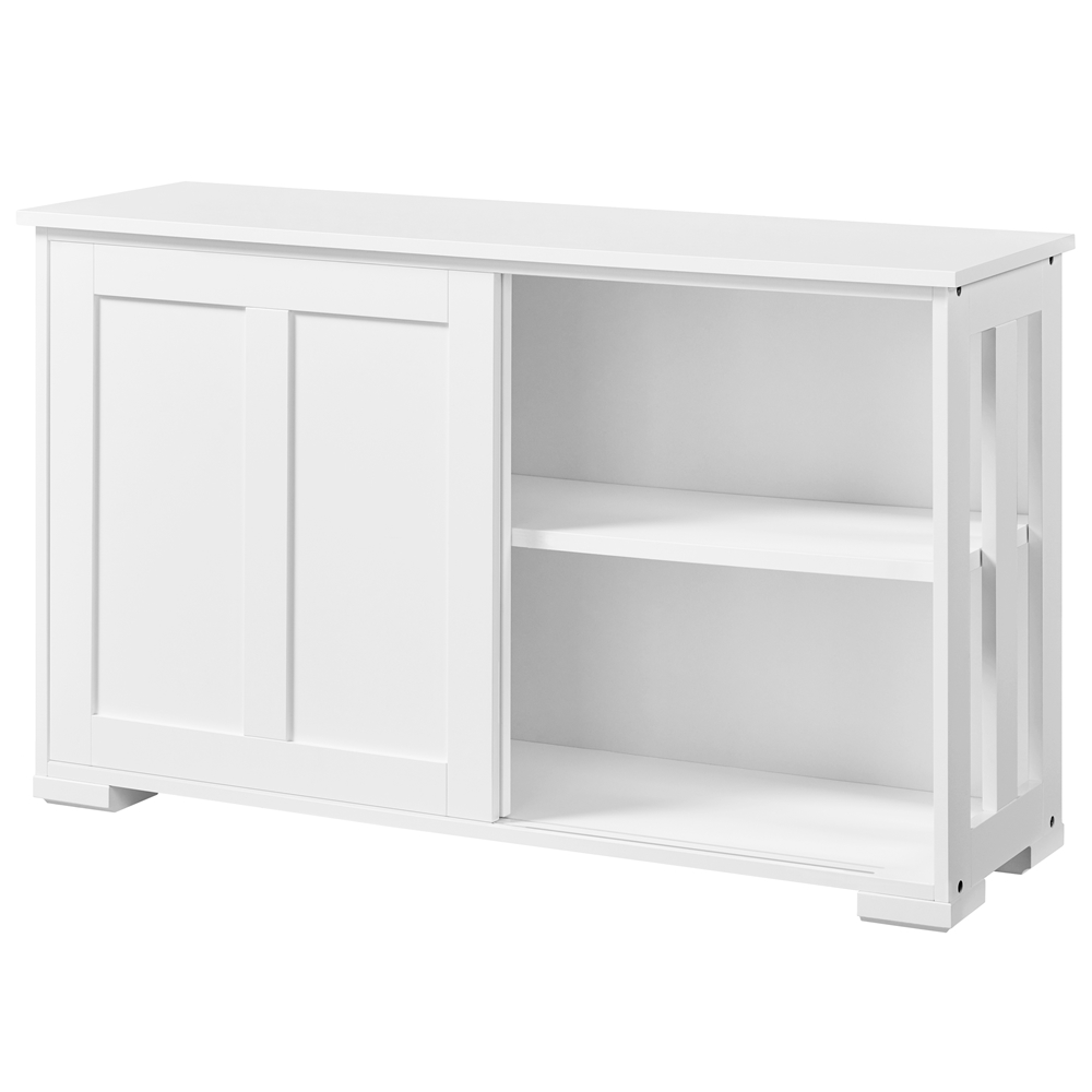 TEMU Gabinete moderno con puerta deslizante, gabinete de cocina, mesa, gabinete de baño, gabinete de suelo con estante lateral de pared central
