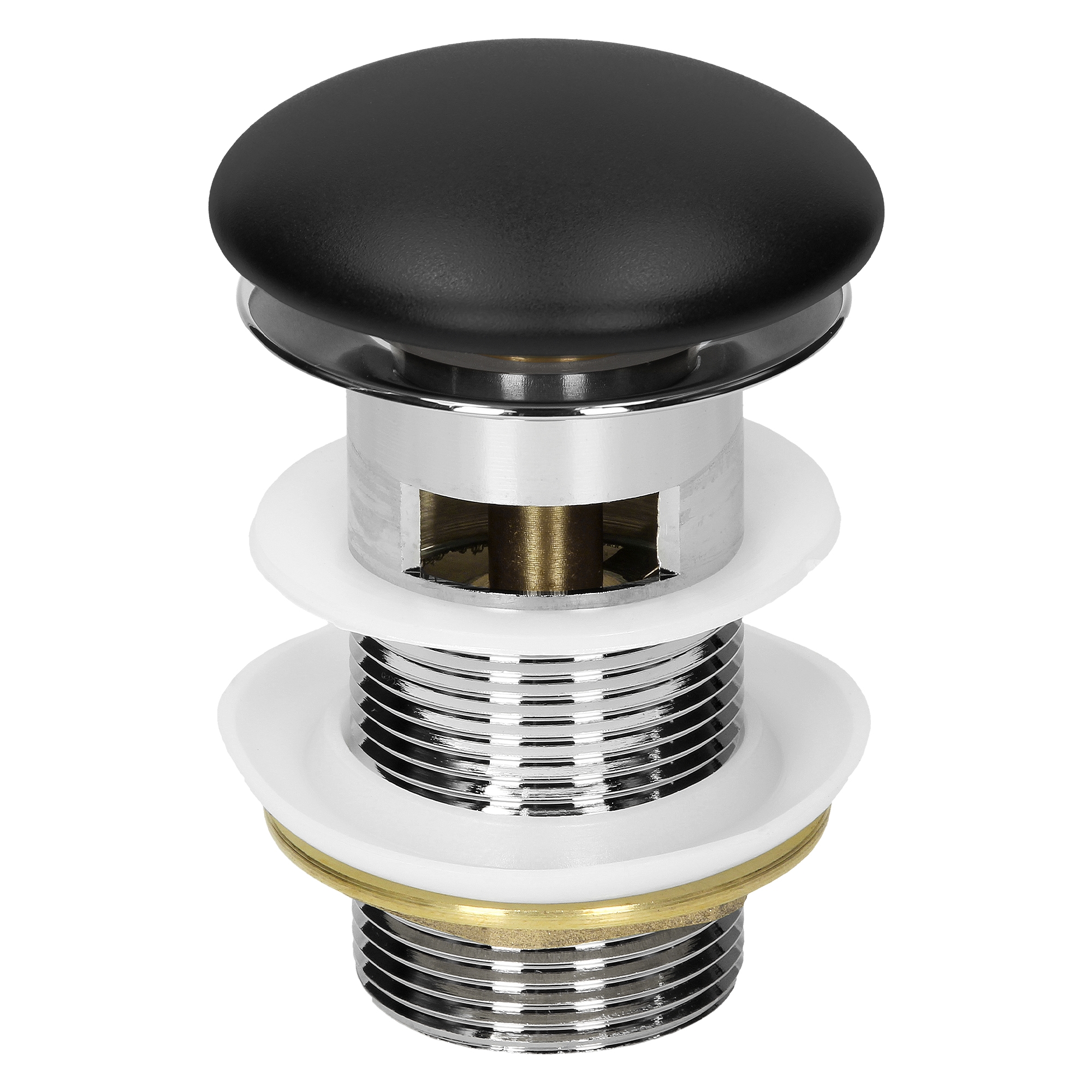 Ml-design Universal Drain Fitting For Sink & Washbasin, Drain Valve, Modern Pop-up Click Valve, Drain Hardware, Installation, Sink Stopper