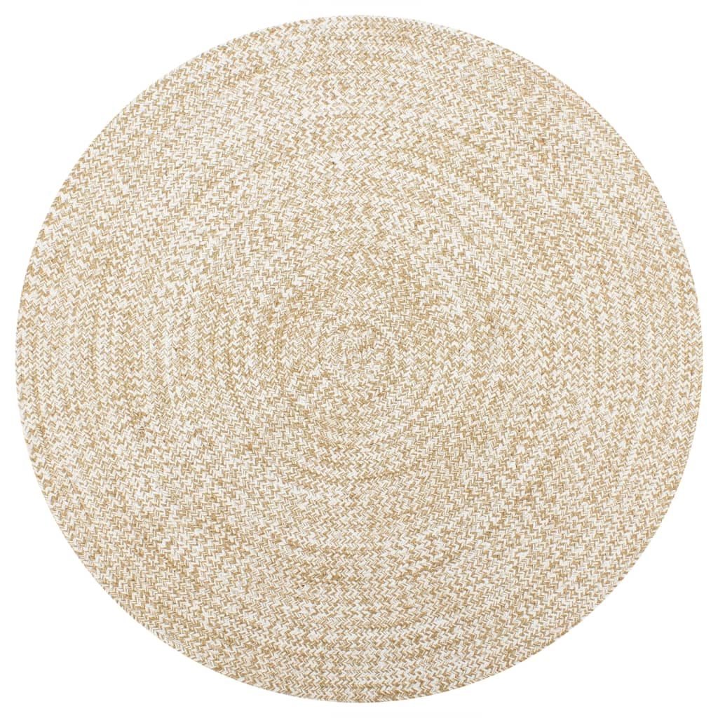 

Carpet Handmade Jute White And Natural 90 Cm