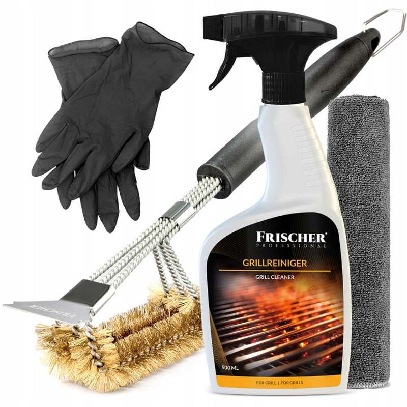 Grill Cleaning Kit – Brush + 500 Ml Liquid + Accessories