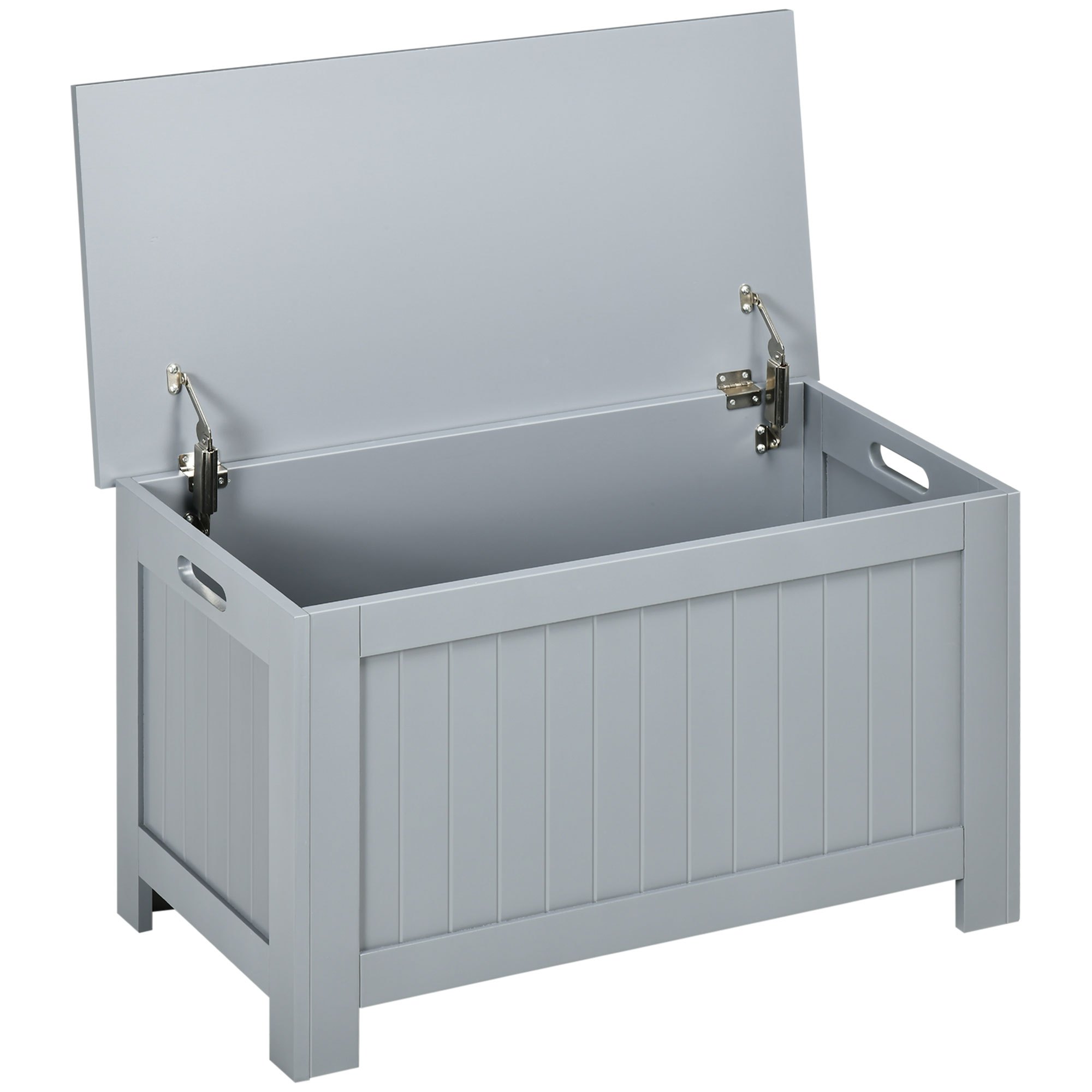 TEMU Baúl de almacenamiento HOMCOM para de almacenamiento de dormitorio Baúl de almacenamiento versátil con bisagra de seguridad para pasillo 81X40X46 Cm