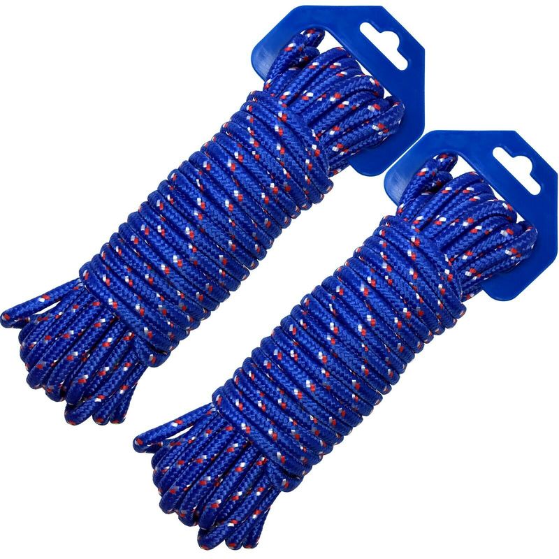 E-shop 2x Seil Allzweckseil Polypropylen 12 6 mm Schnur Tau Leine blau