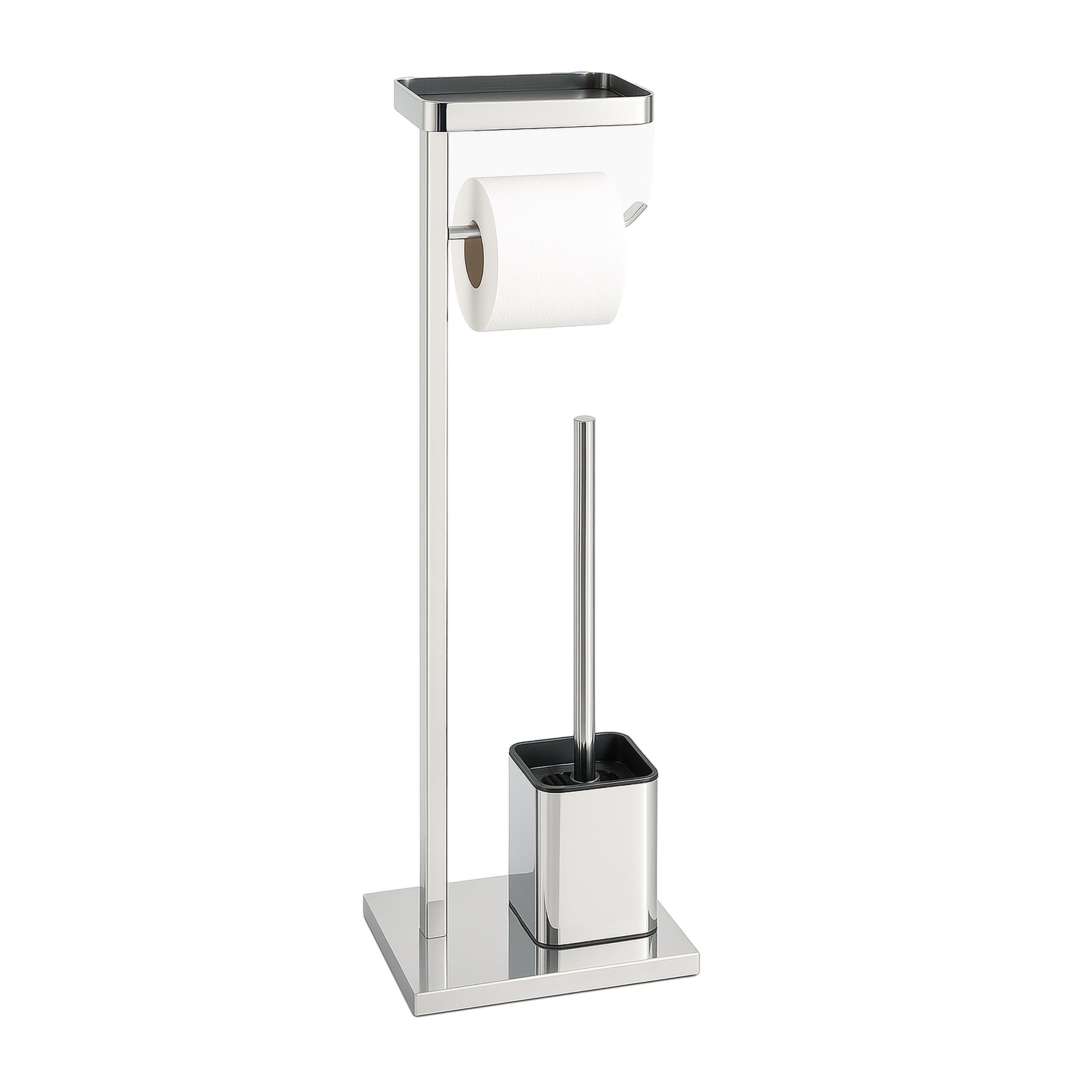 Wc Suite In Silvery - (w)12.5 X (h)65.5 X (d)25.5 Cm