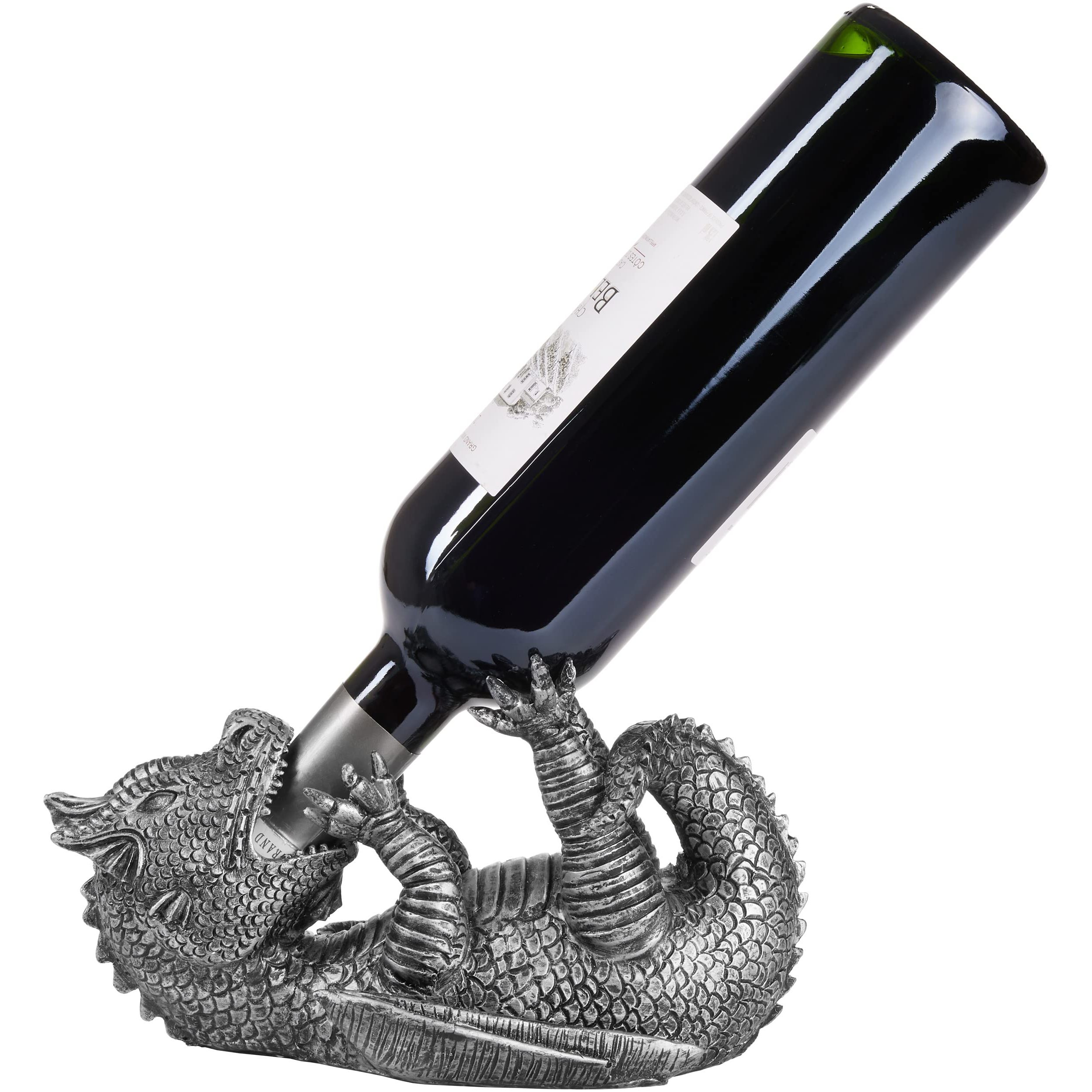 Image of Brubaker Wine Bottle Holder - Fantasy Bottle Holder Dragon Model - Bottle Stand Decorative Figure Hand-painted Wine Accessory - Fun Decoration Made Of Resin - Wine Gift