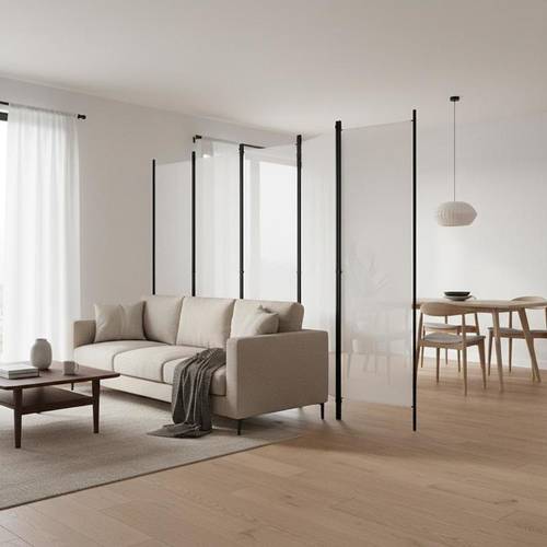 room divider with 6 panels 180 cm white