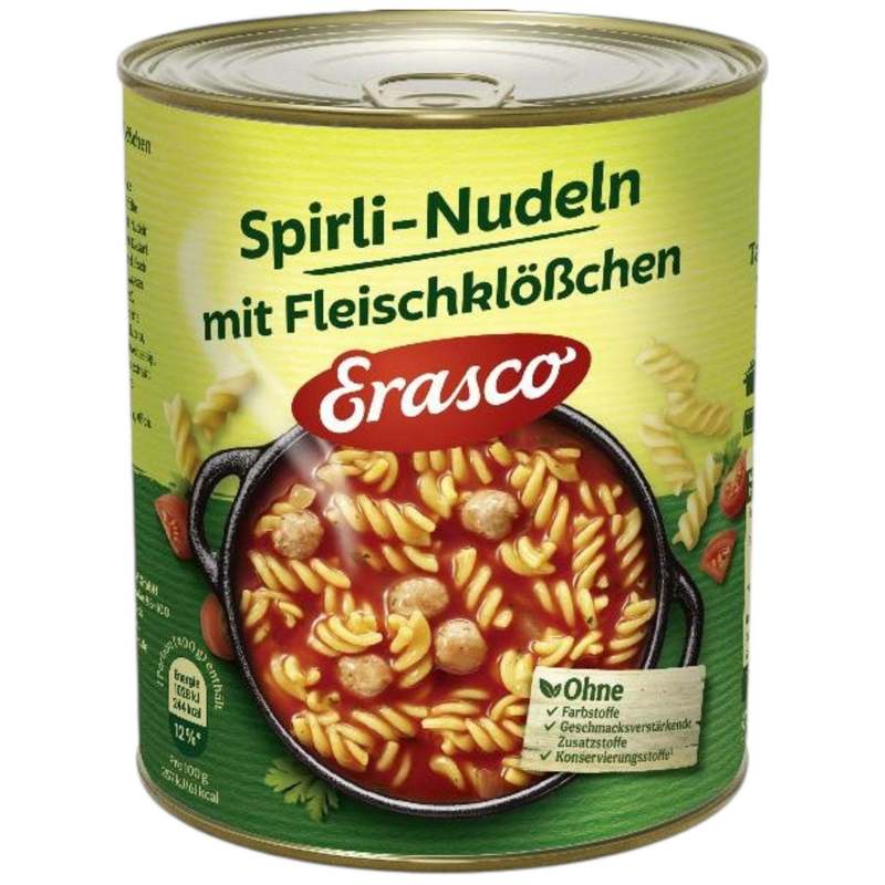 Scrape Spirli Noodles With Meatballs 800 G | Ready Meal With Noodles And Meat | Soup Can | Meal For Quick Kitchen And Everyday