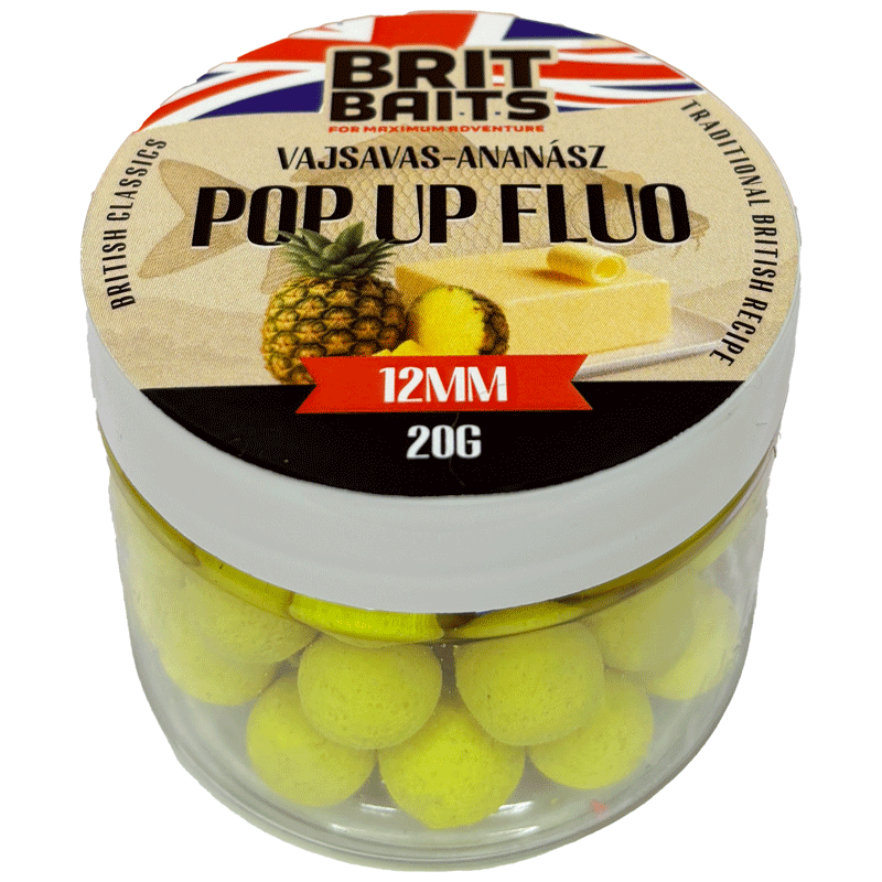 Image of Britbaits Pop Up Fluo Vanille-ananas 12 Mm