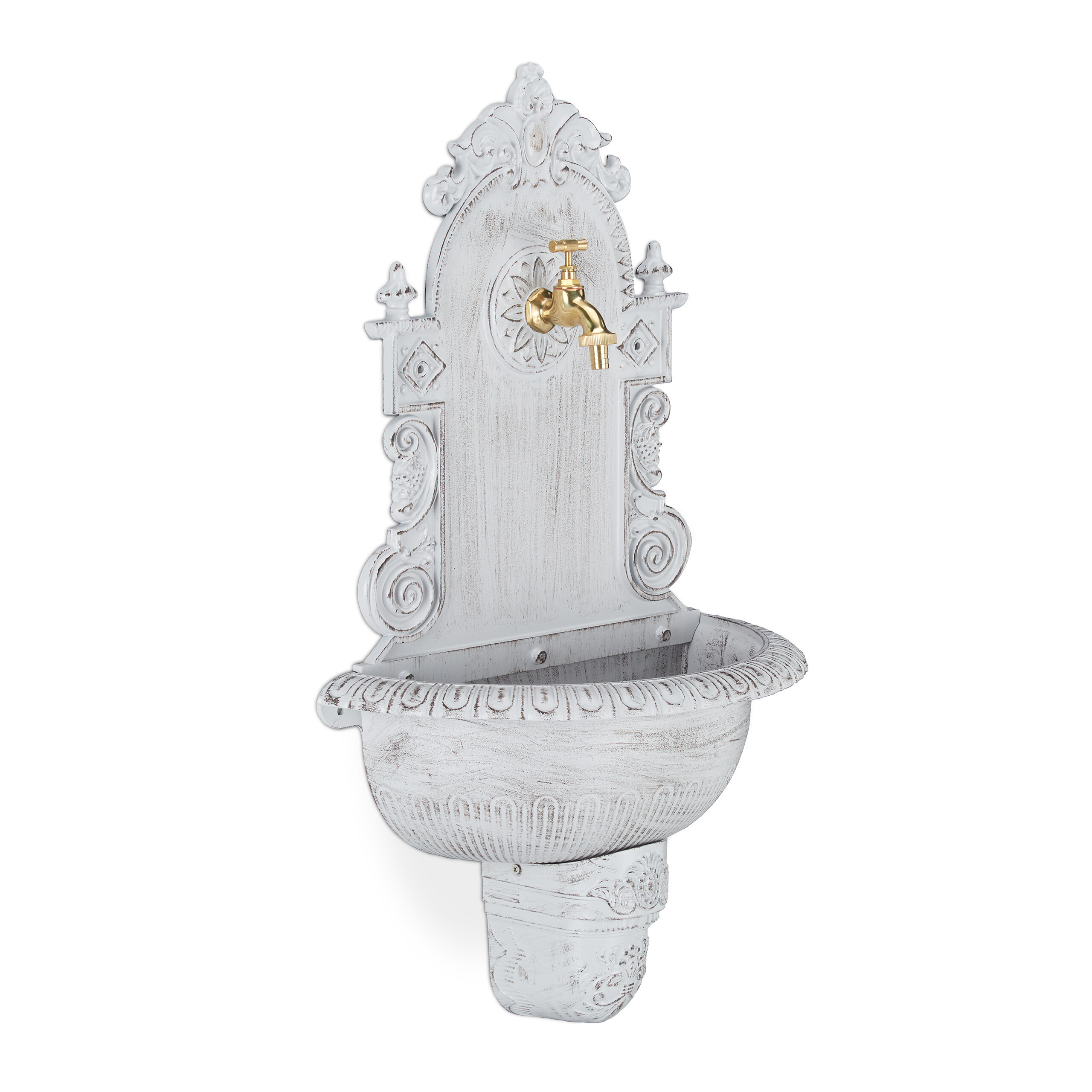 TEMU White Wall Fountain - (h)75 X (l)44 X (p)22 Cm