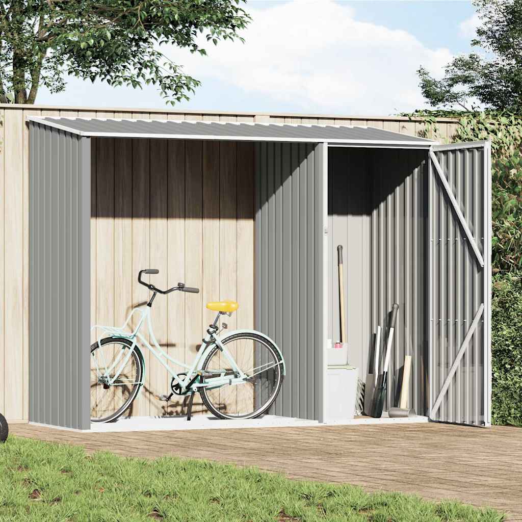 Image of Vidaxl Garden Firewood Storage Log Shelter Galvanized Steel