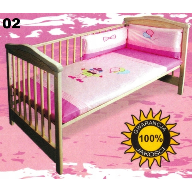 3-dijelni komplets posteljine za bebe s zaštitnim rubom - 100x135cm navlaka za poplun, 60x40cm jastučnica, 33x165cm zaštitni rub - 100% pamuk, zatvaranje na patentni zatvarač, živopisne boje - Idealno za dječje krevetiće (60x120cm)