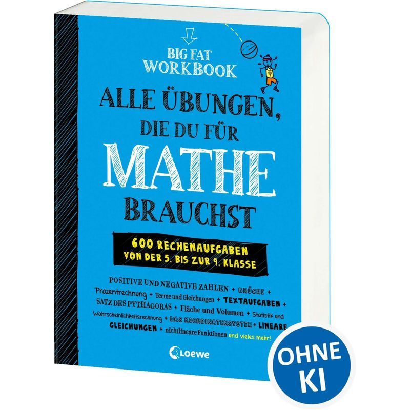 Christian Bubenheim: Big Fat Workbook - All The Exercises You Need For Math / 600 Arithmetic Problems From 5th To 9th Grade - A Fun Practice Book / Paperback / German / 2024 / Verlag Gmbh