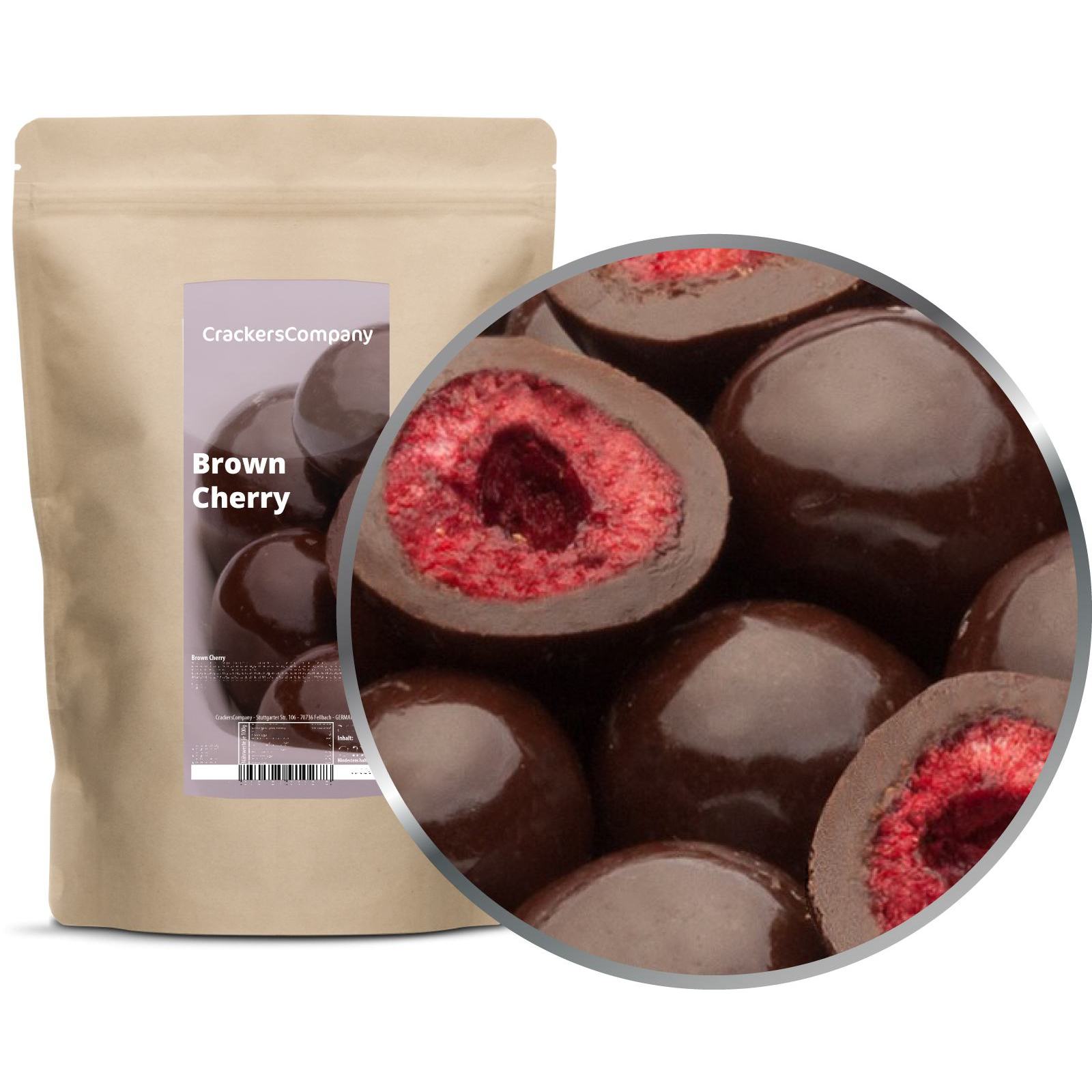 Image of Sour Cherries In Dark Chocolate 500g/650g/2.5kg – Freeze-dried Cherries, Min. 50% Cocoa, Dark Chocolate Cherries – Chocolate Fruits, Chocolate Cherries, Praline Snack, Gift Treat – By Crackerscompany