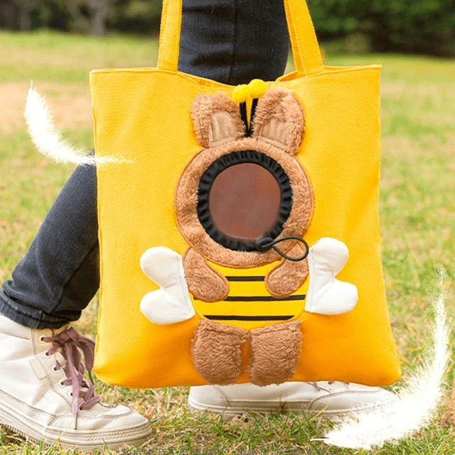 Geantă de transport pentru animale de companie, tip rucsac, din pânză – Geantă de călătorie drăguță și confortabilă