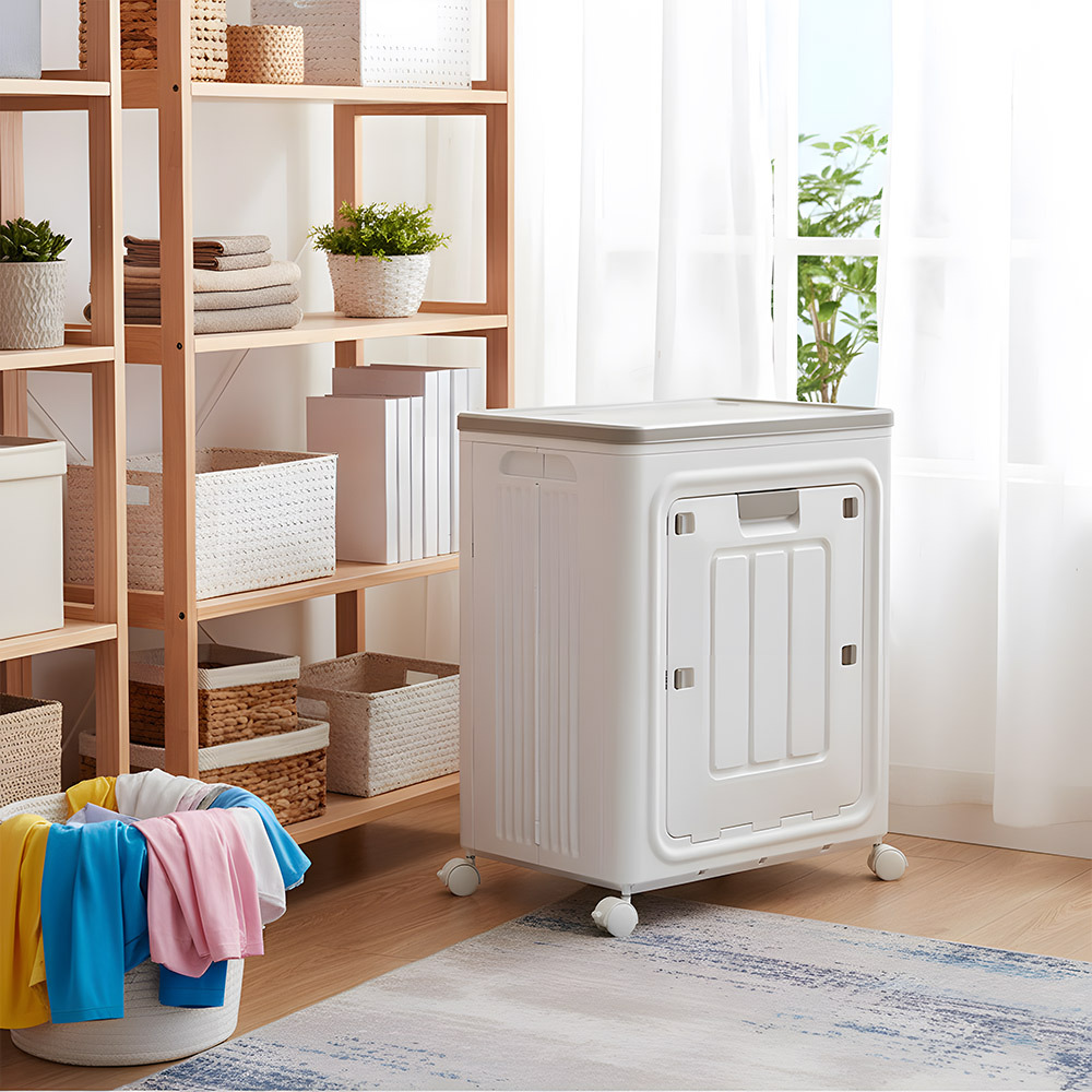 Rolling Storage Trunks with Lid for Clothes and More