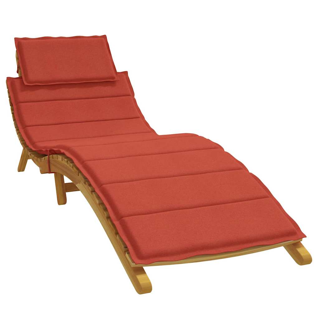 Image of Vidaxl Lounger Cushion, Sun Lounger Pad For Garden Chairs, Cushion Cover For Outdoor Furniture, Red 186x58x4cm Fabric