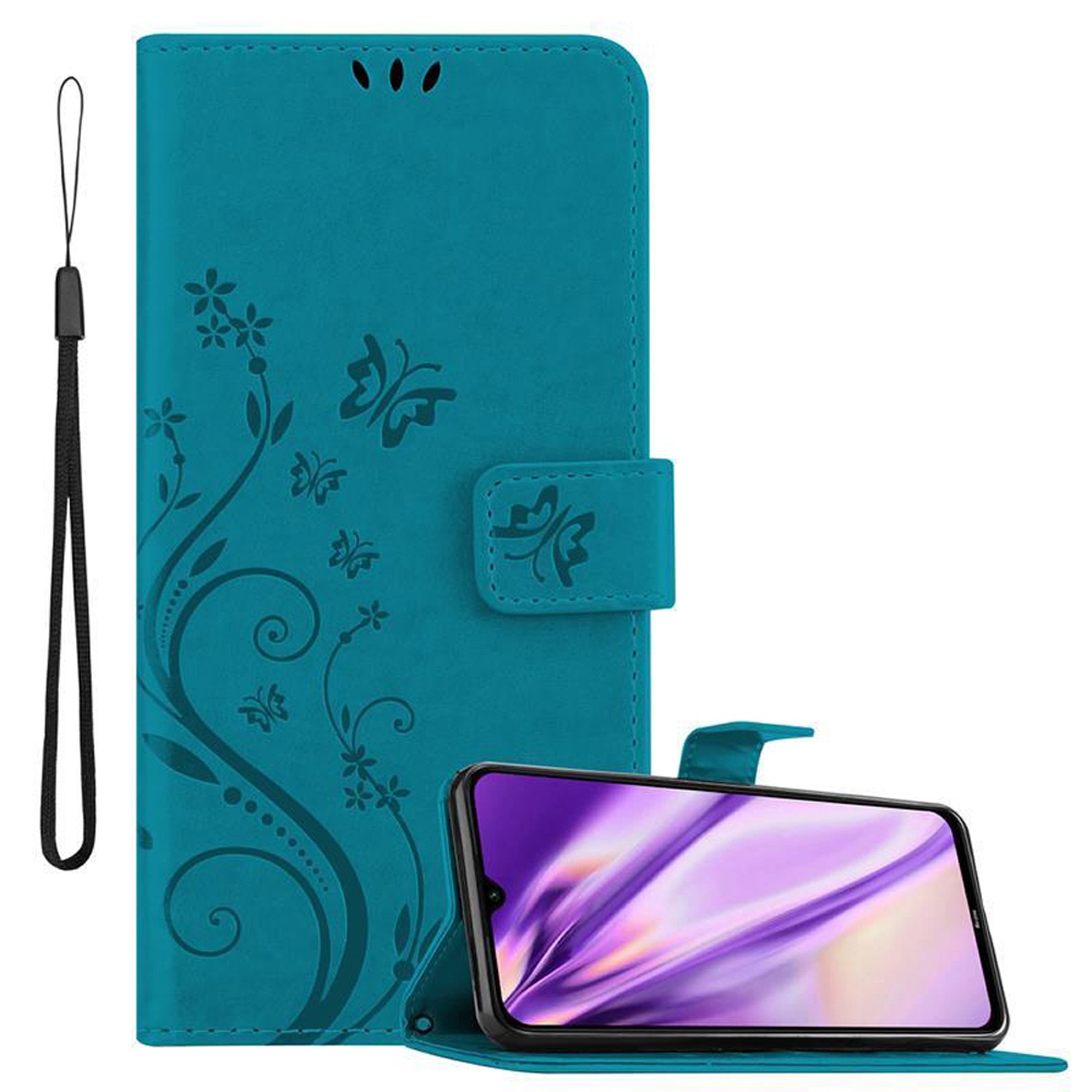 Case Compatible For Xiaomi Redmi Note 8 Protective Cover With Magnetic Closure, Stand Function And Card Slots Flip Case Flower Cover Phone Case Foldable Case Book Bag