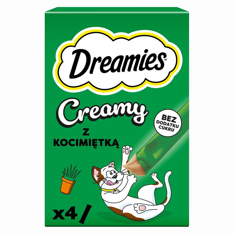 Image of Dreamies Creamy Karma Food For Adult Cats And Kittens With Catnip 40g (4 X 10g)