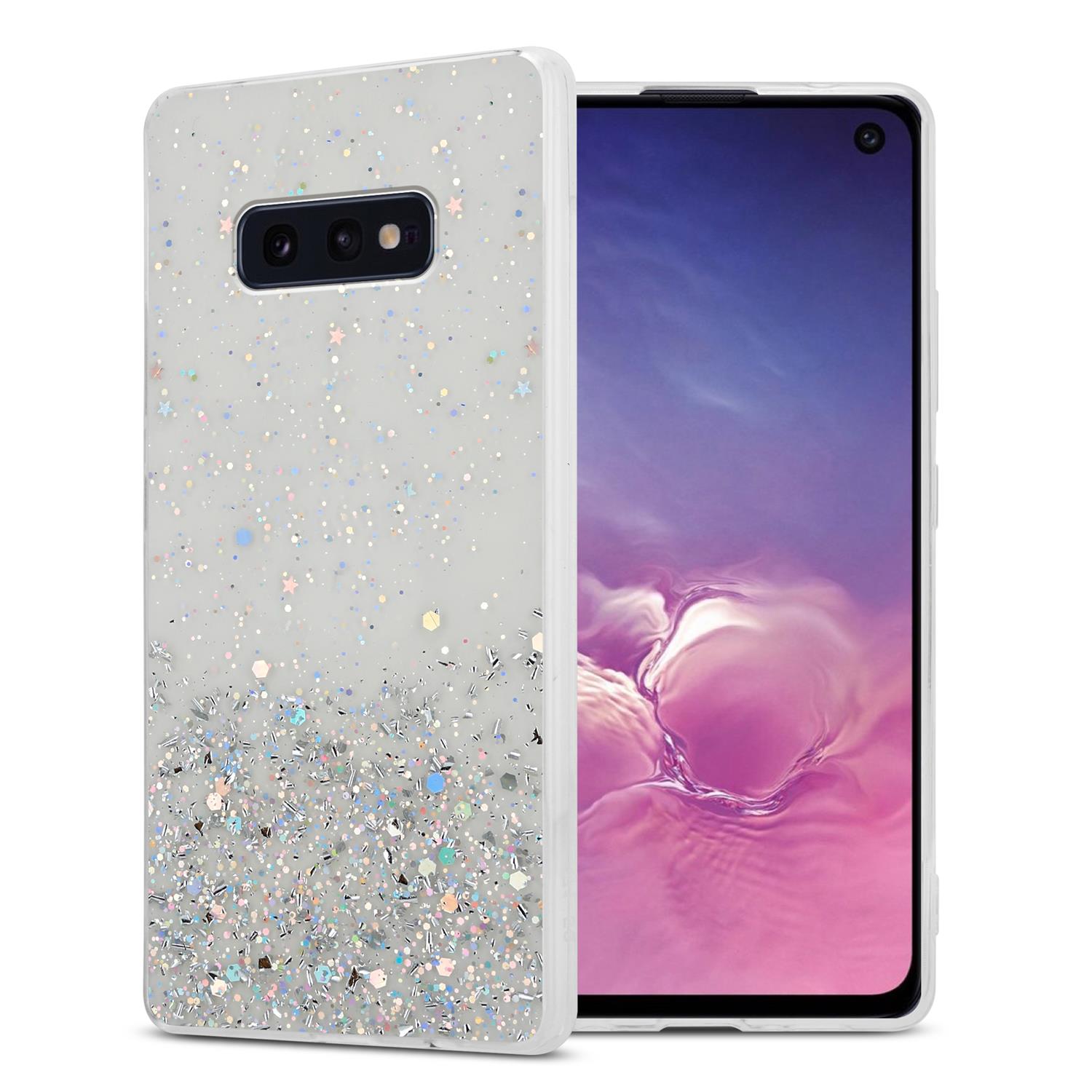 Custodia compatibile con Samsung Galaxy S10e, cover flessibile in silicone TPU con glitter scintillanti: retailer-supplied image