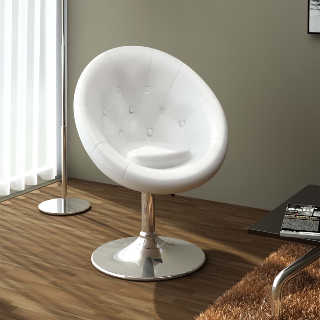 Vidaxl Chesterfield Stool Swivel Chair Bar Chair Stool Bar Stools White