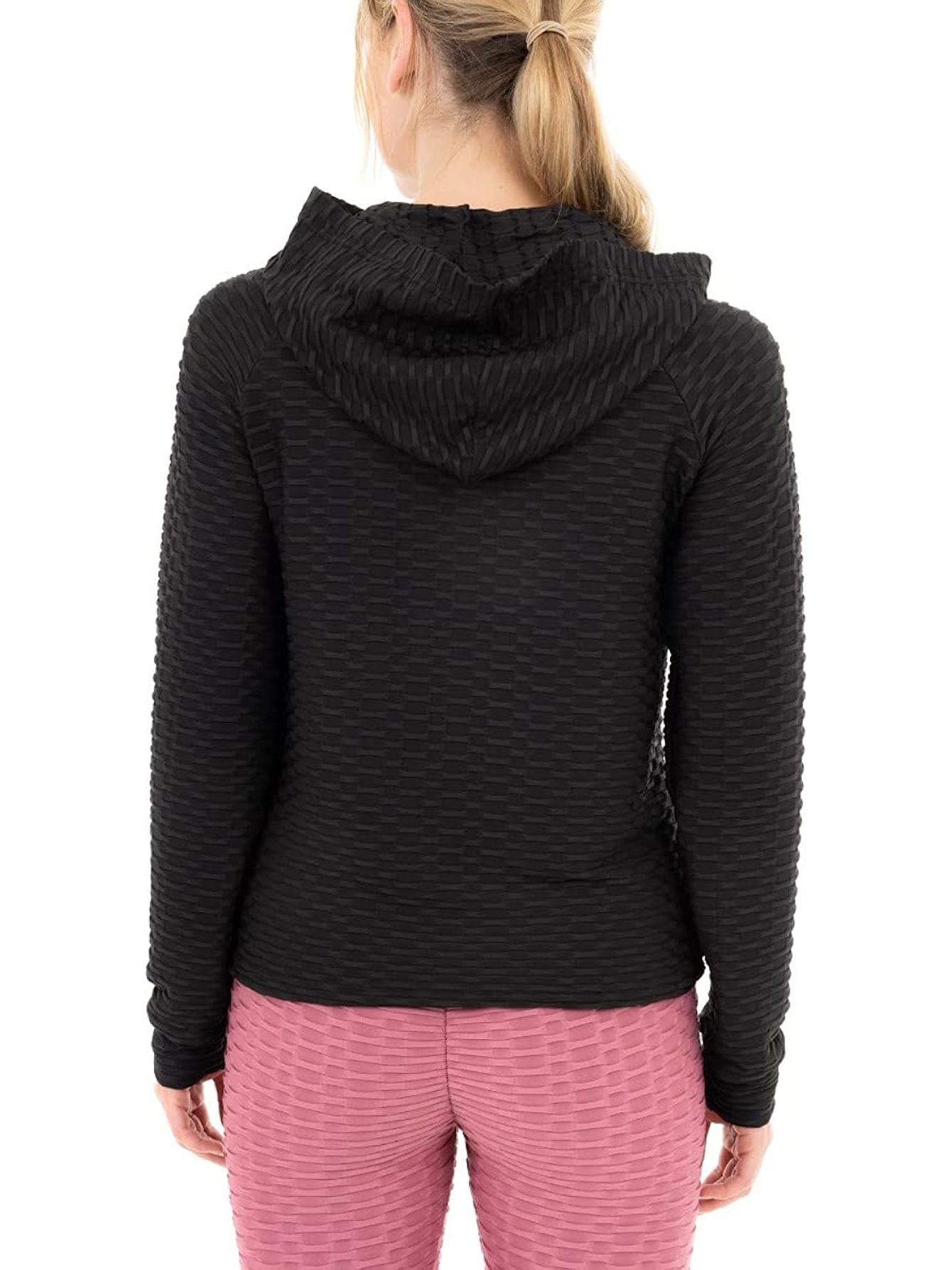 M17 Women's Solid Honeycomb Full-Zip Sports Jacket, Stretchy Activewear