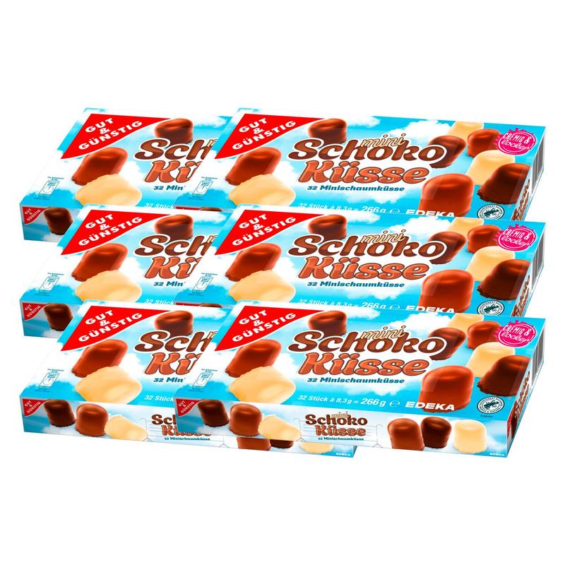 6x Gut&günstig Mini Foam Kisses 266g (6x266g)