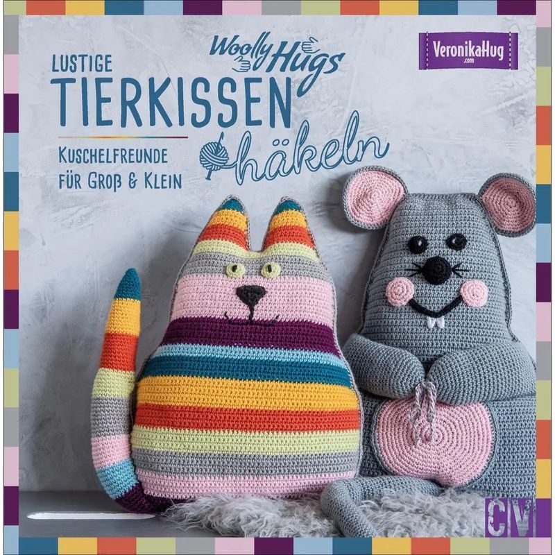 Image of Woolly Hugs Funny Animal Cushions To Knit - Book - Cuddle For Big And Small - Veronika Hug - 72 Pages - German - 2021 - Christophorus Publishing - Ean 9783841066190