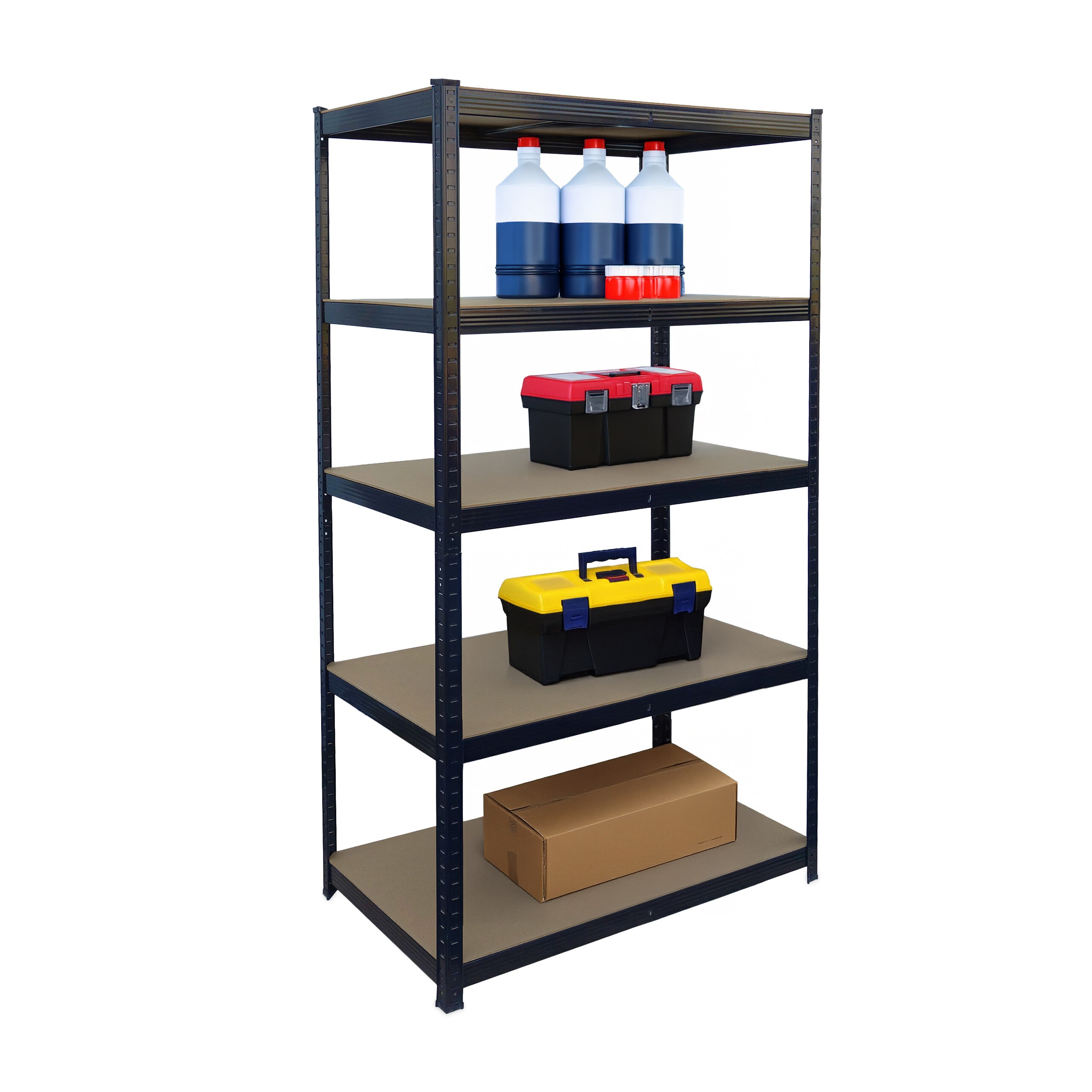 Heavy-duty Shelving Unit In Black - (w)100 X (h)180 X (d)60 Cm