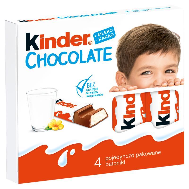 Image of Kinder Chocolate Bar With Milk Filling 50 G (4 Pieces) X 2 Pieces
