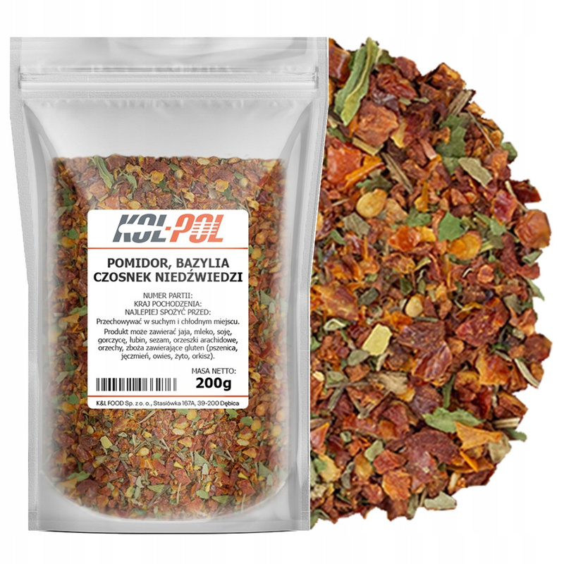 TEMU Tomato Basil Garlic Bear Mix 200g - Aromatic Herb Blend By Kol-pol