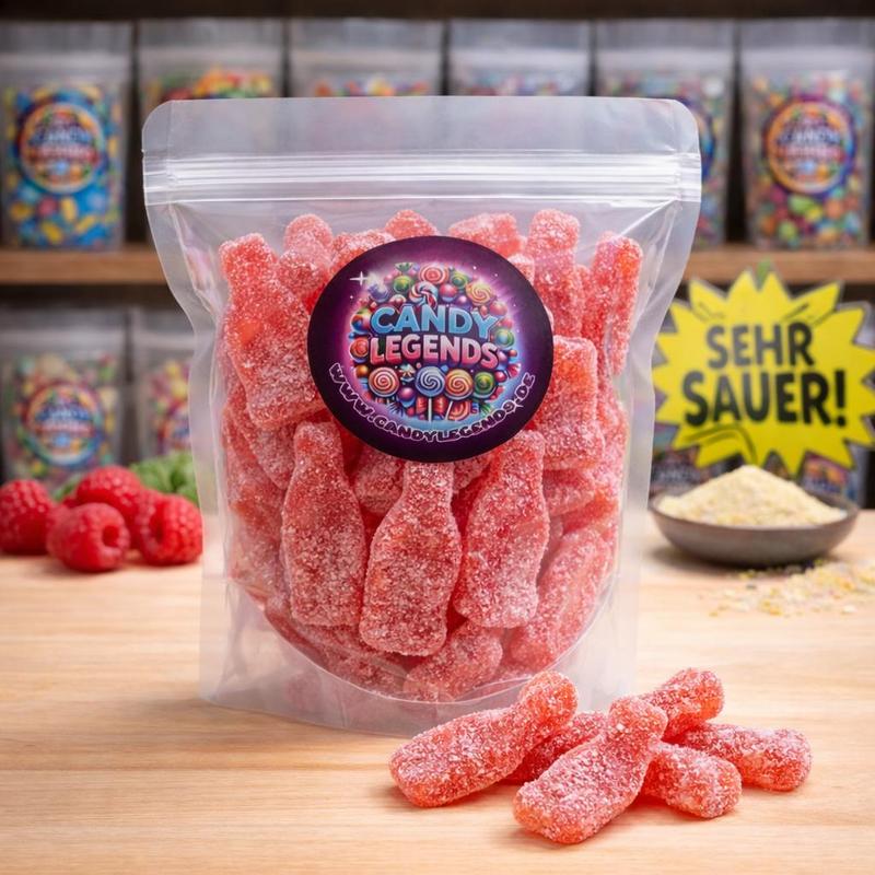 Image of Super Sour Raspberry Bottles Single Variety (sweden)