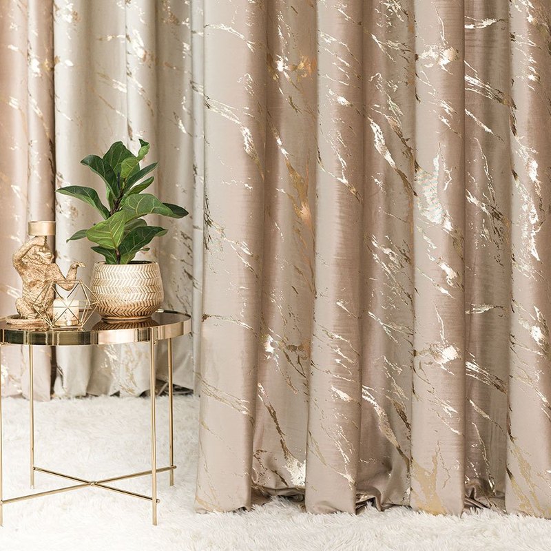 Image of - Ready-to-hang Curtain With Eyelets - 140x250cm - Dark Beige With