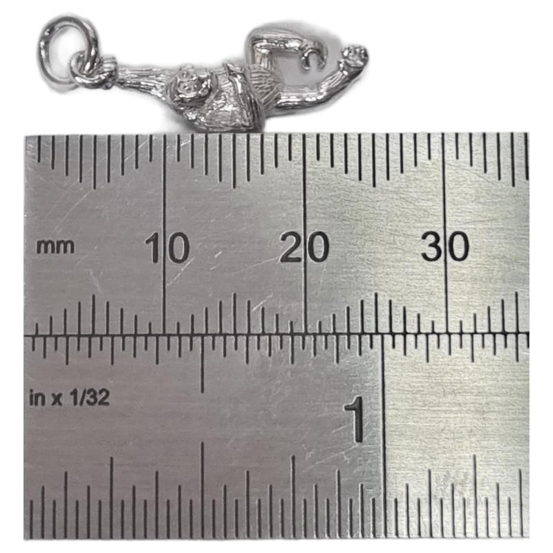Sterling Silver Monkey Charm, Pet Lover Gift
