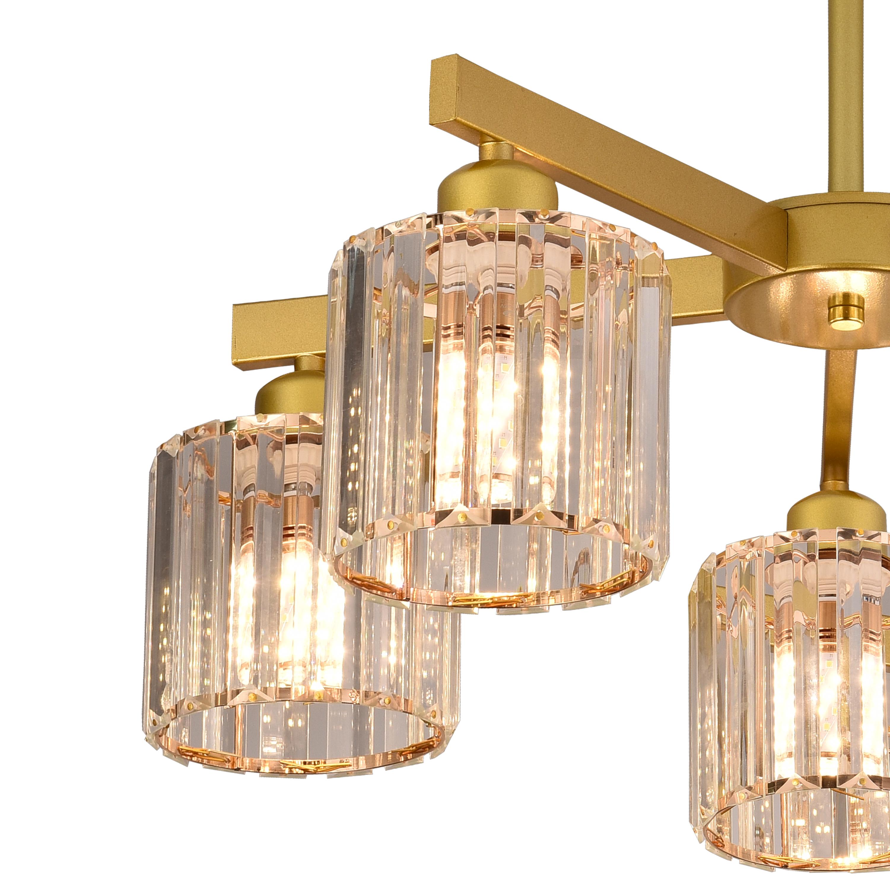 Lustra Lc110/5gd With Crystal, 5xe27, Golden, Metal And Crystal