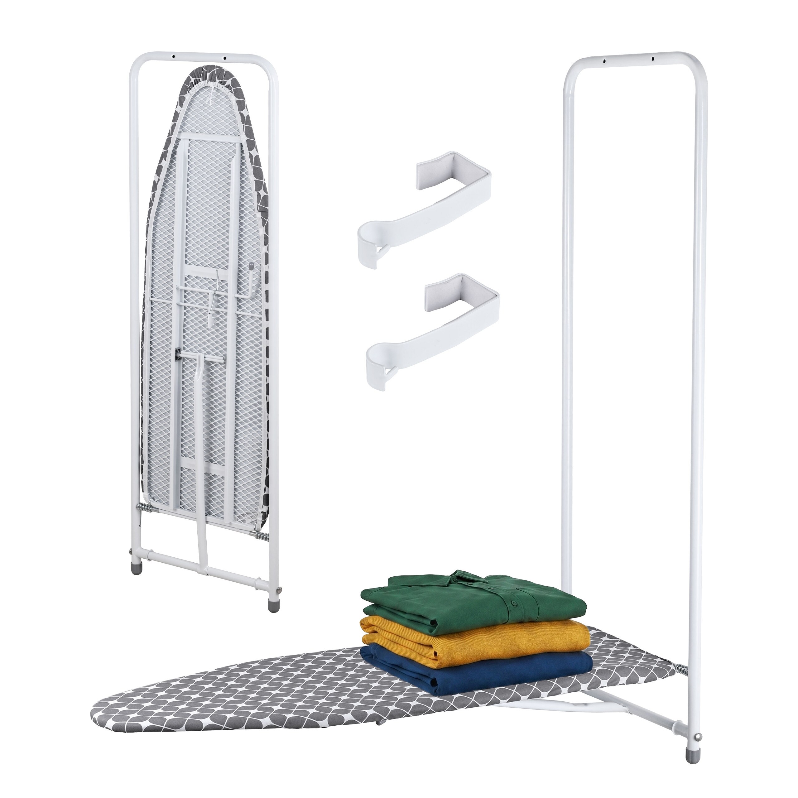 Ironing Board In White/gray – (w)108.5 X (h)127.5 X (d)43 Cm