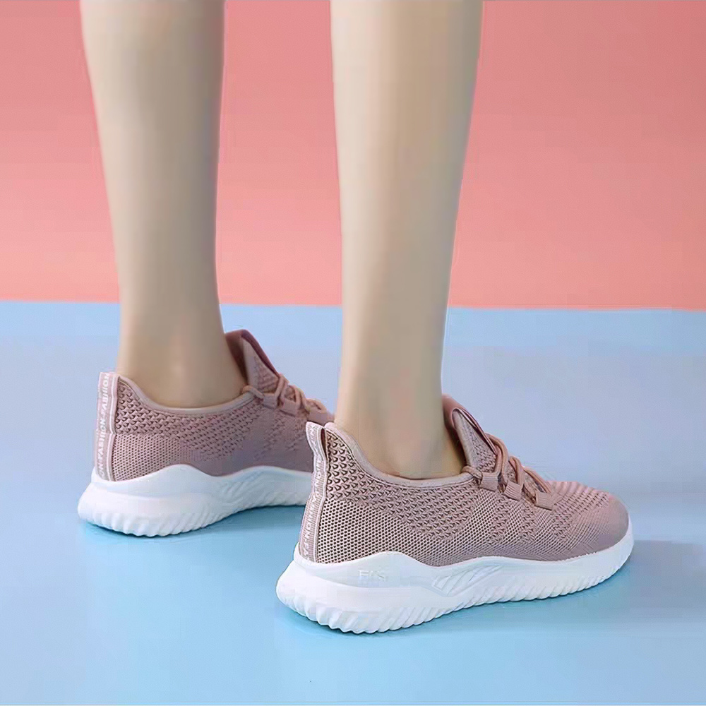 Pink Women's Running Trainers, Lightweight Slip-On Sneakers
