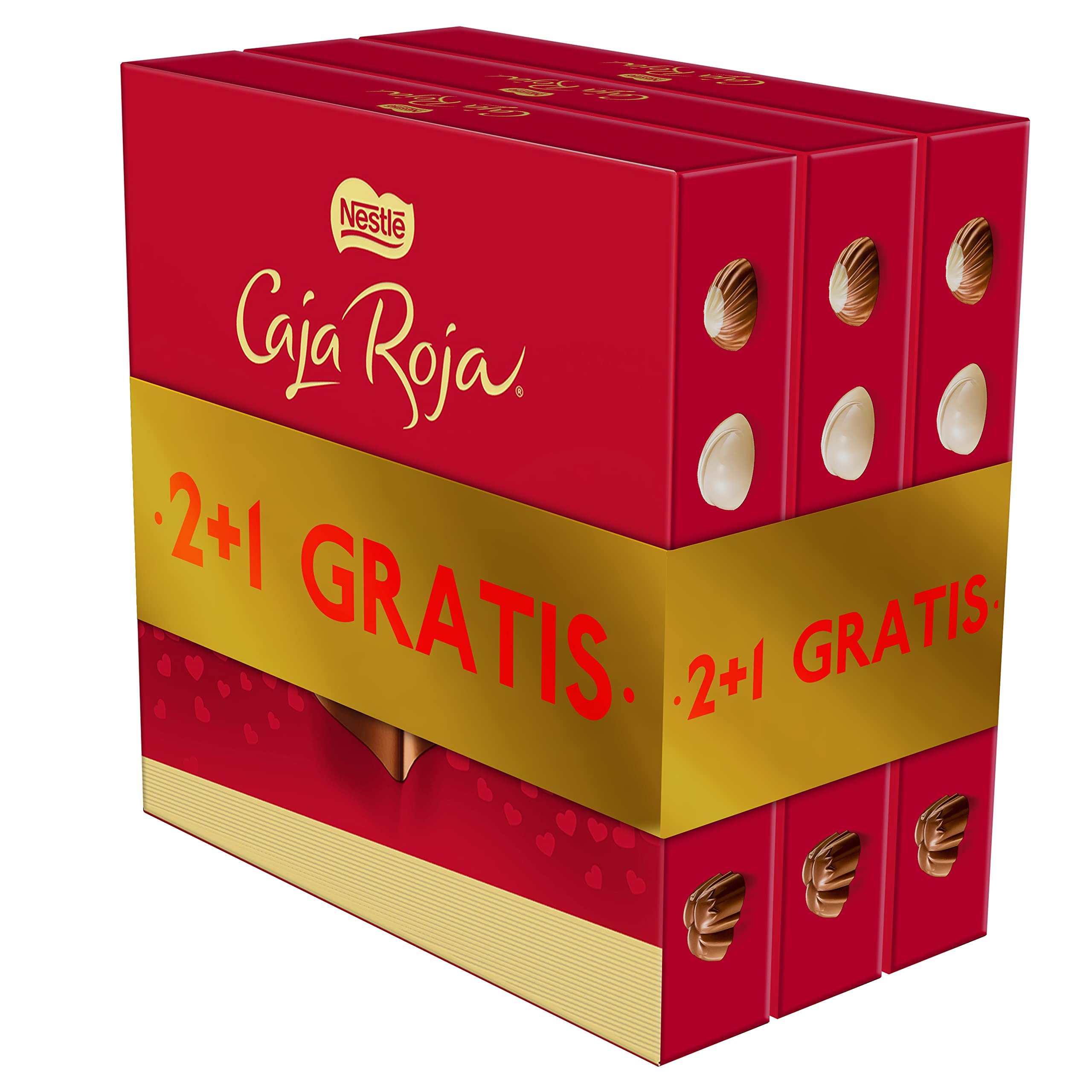 TEMU Bombones Nestle Caja Roja - Pack 3 Cajas - Bombones Chocolate con Leche- Lote 3 Cajas de 100 gramos.