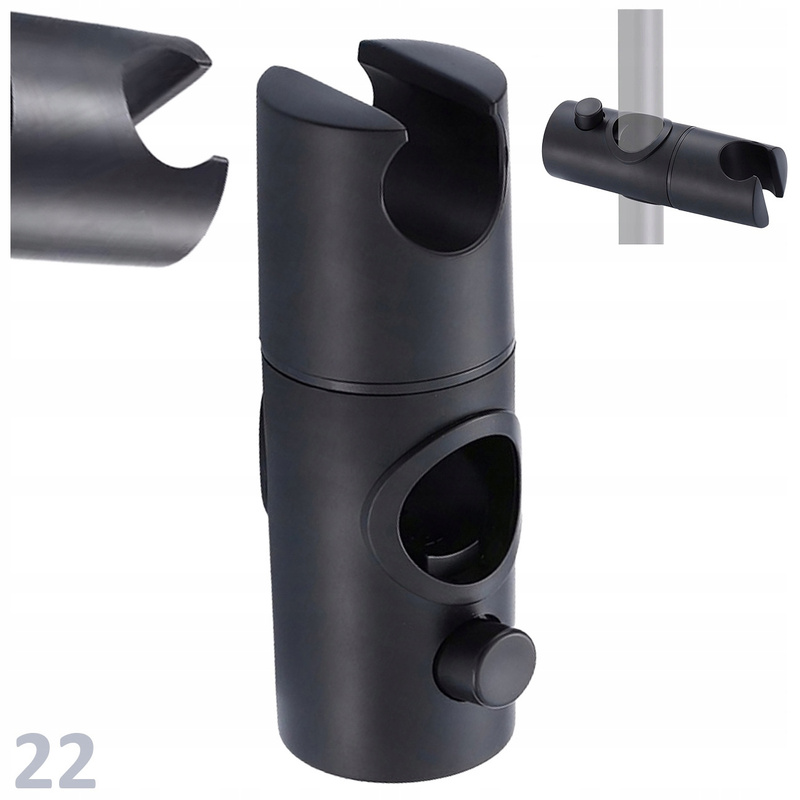 Shower Rod Hook M22 Black