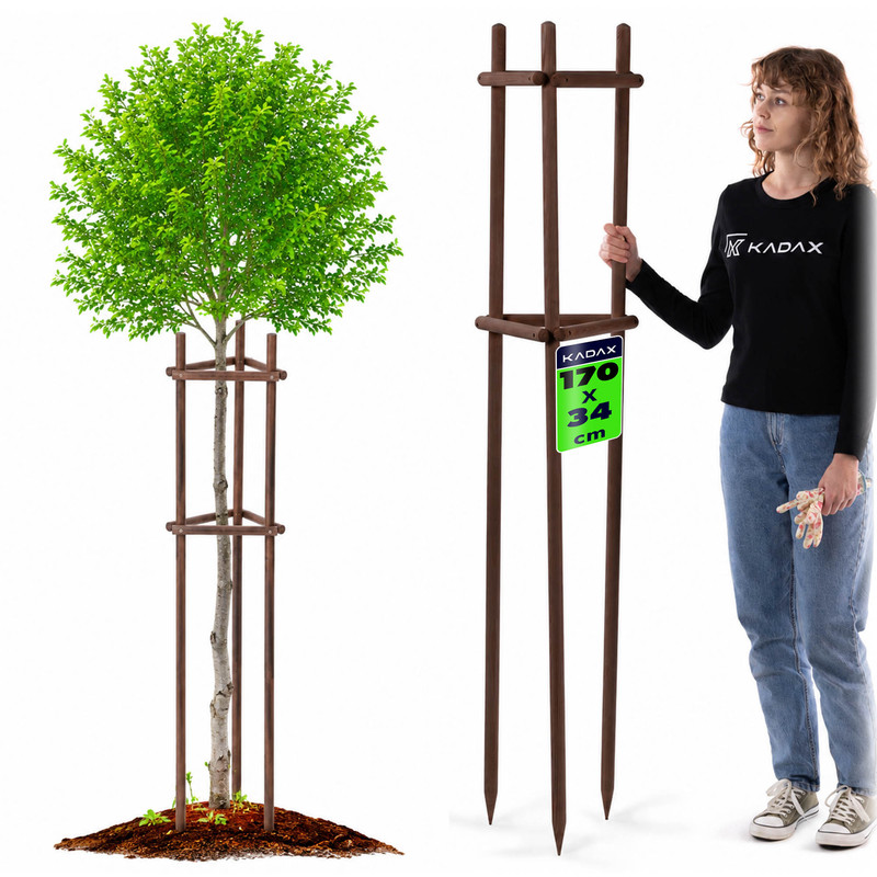 Image of Plant Support For Trees And Shrubs, Treated Triangular Stake, Strong, 170cm