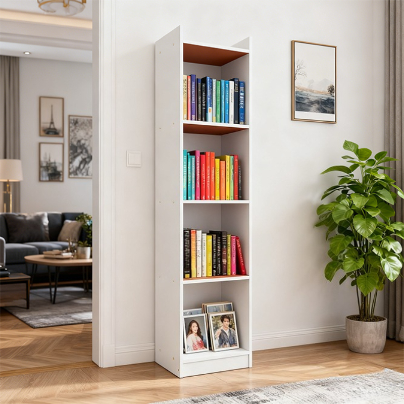 Multipurpose 5-Layer Slim Open Shelves Bookcase Organizer