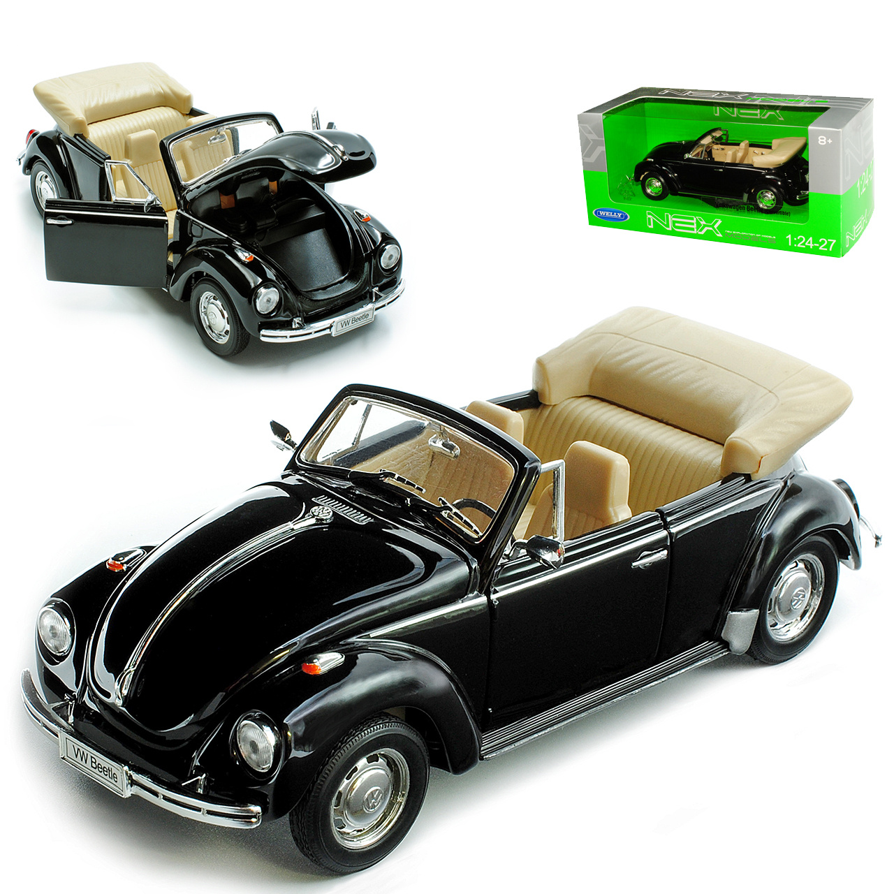Image of Vw Black 1/24 Welly Model Car