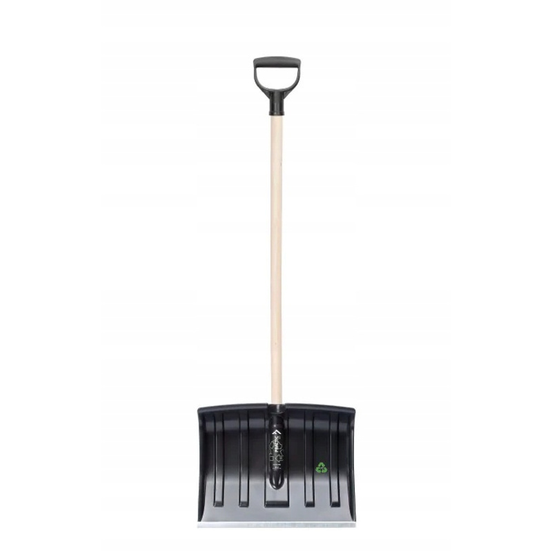 Image of Heavy-duty Snow Pusher: 113cm Long With Reinforced Steel Blade, Grip, 37cm Wide Clearing Path