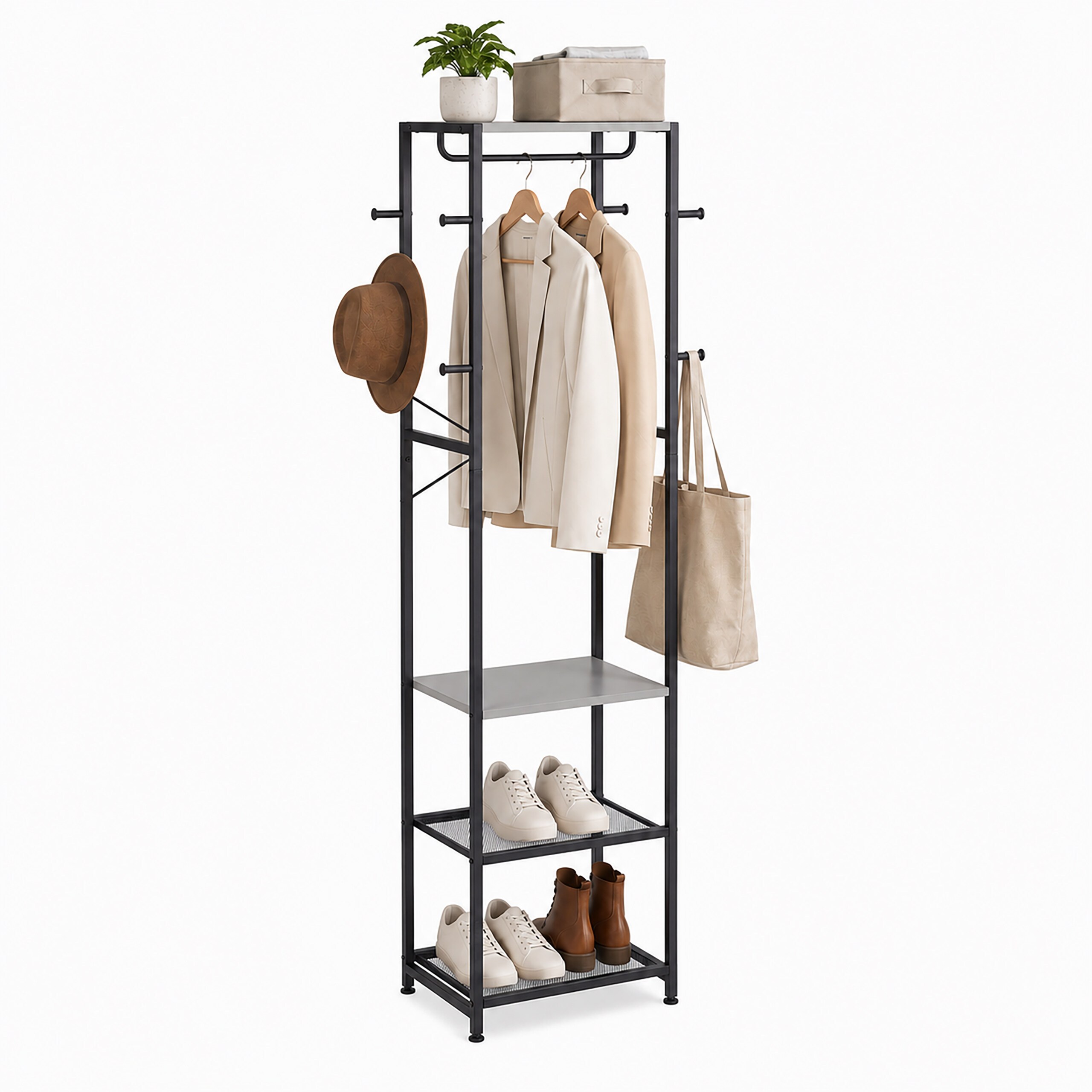 Clothing Racks In Black/gray - (w)40 X (h)181 X (d)28 Cm
