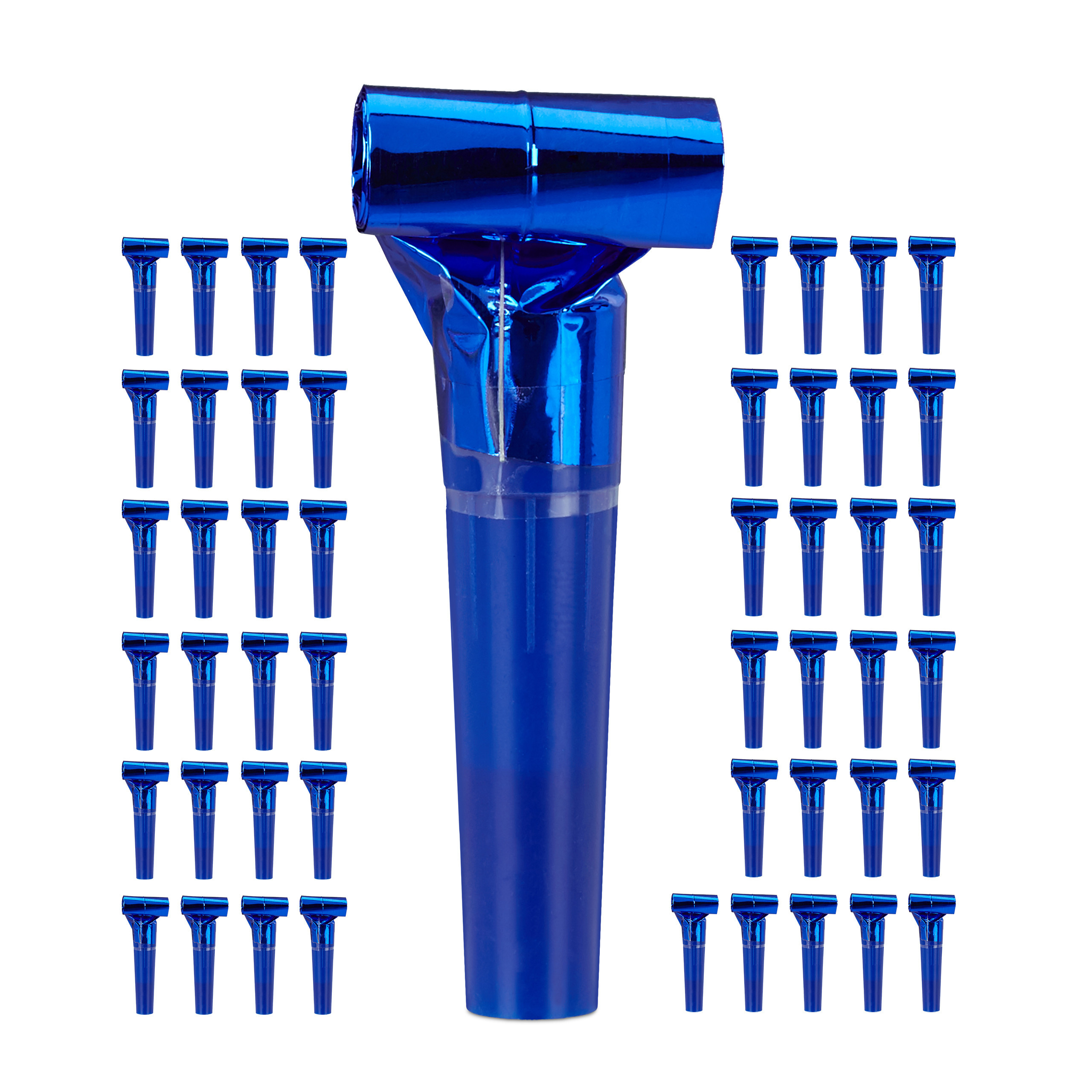 50x Party Horns In Blue